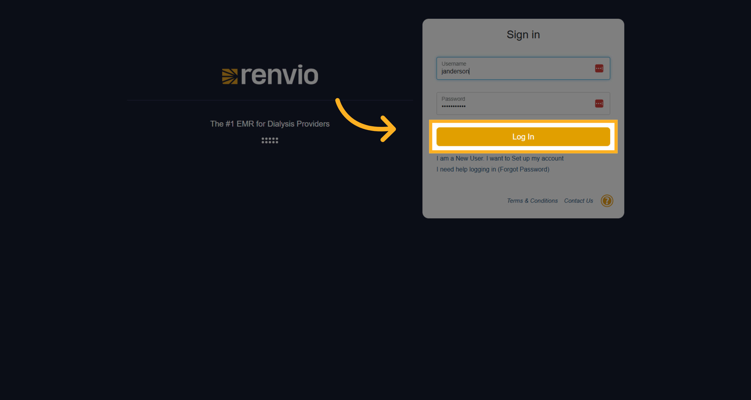 Click 'Log In'
