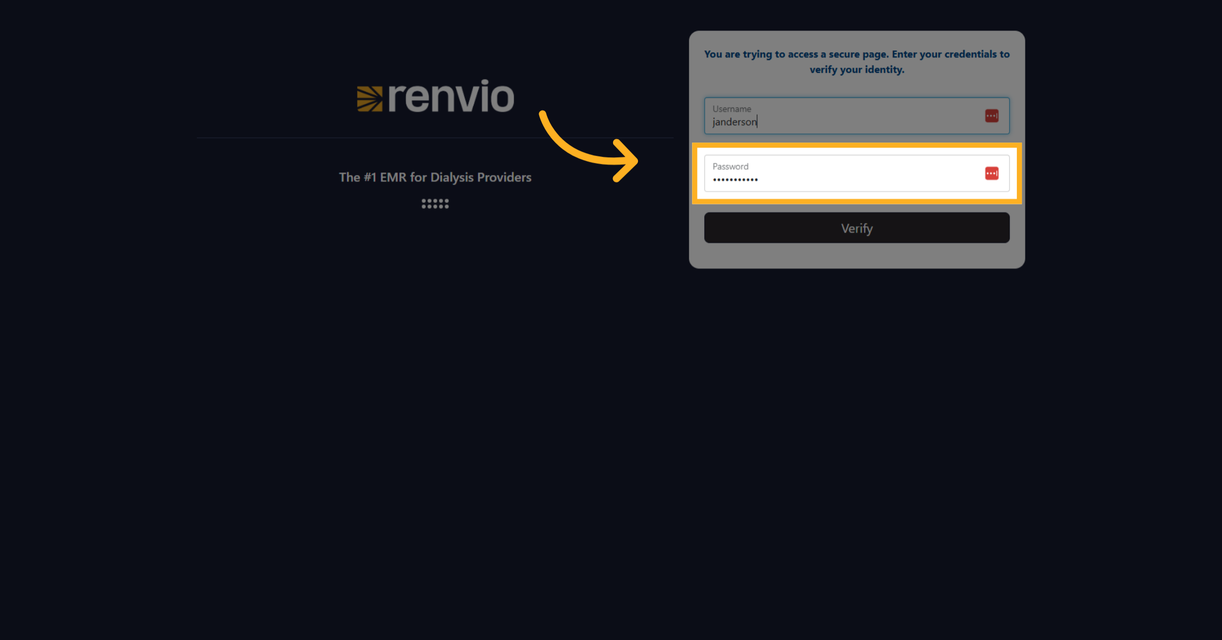 Fill 'Password'