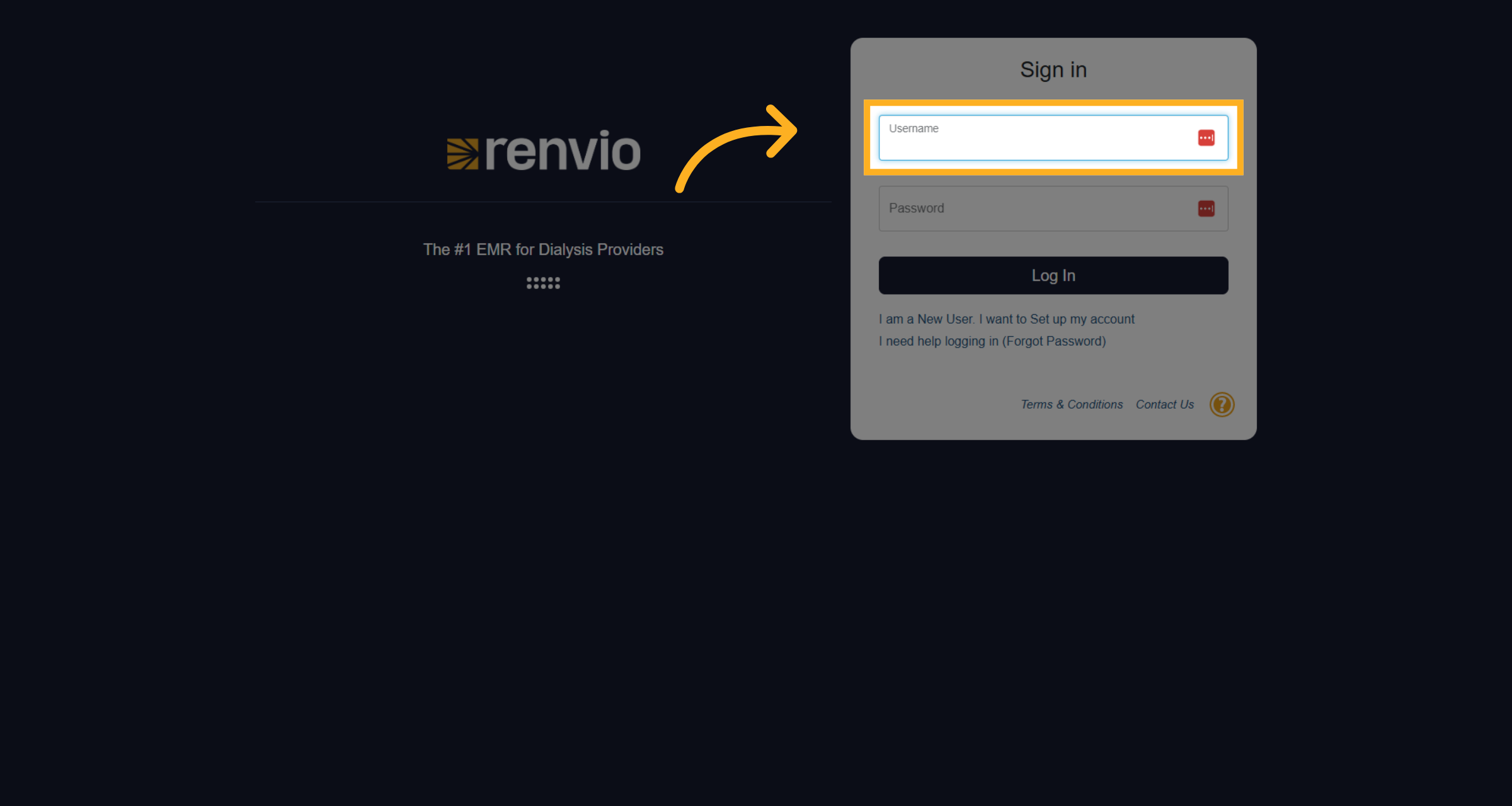 Click 'Username'