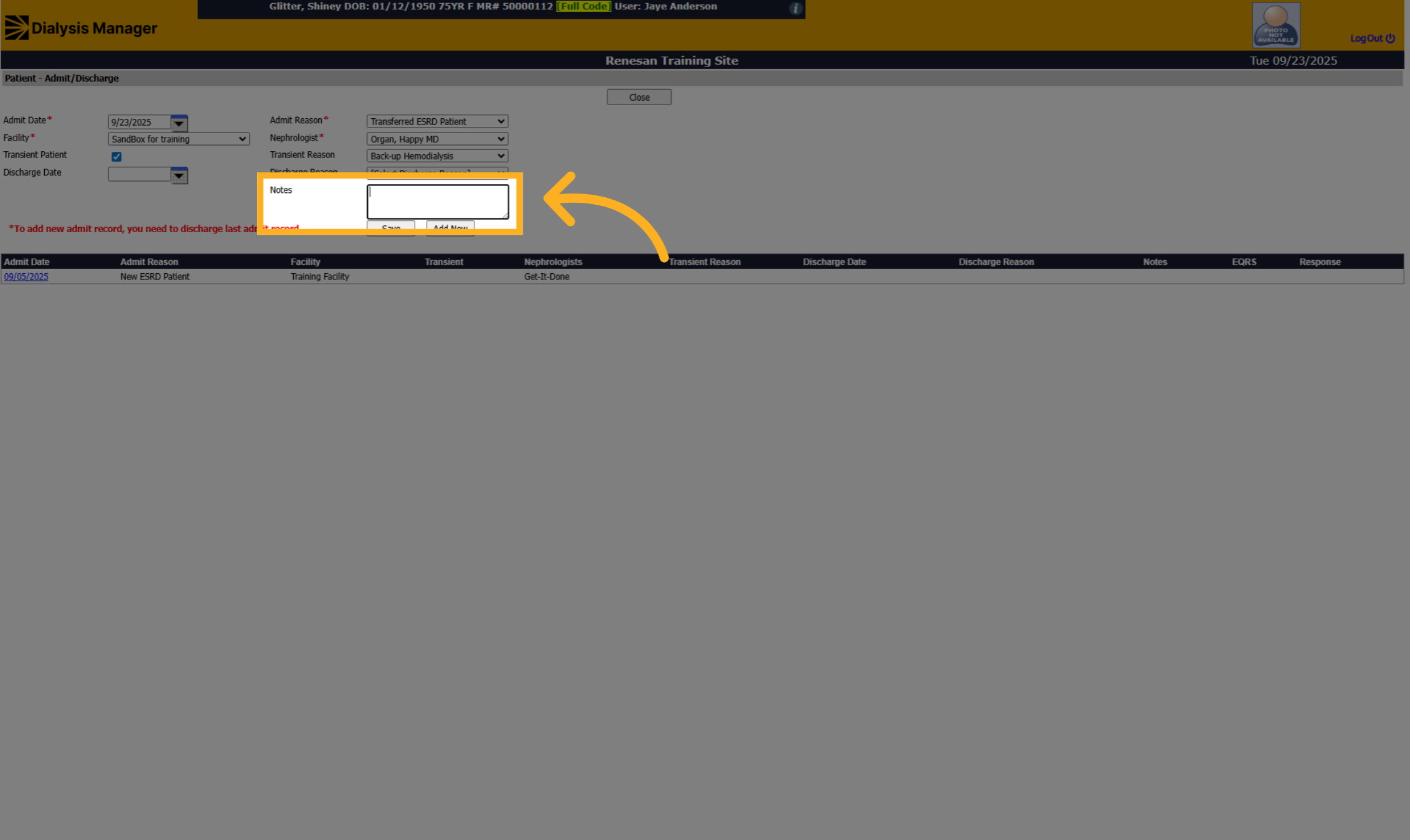 Click 'Notes'