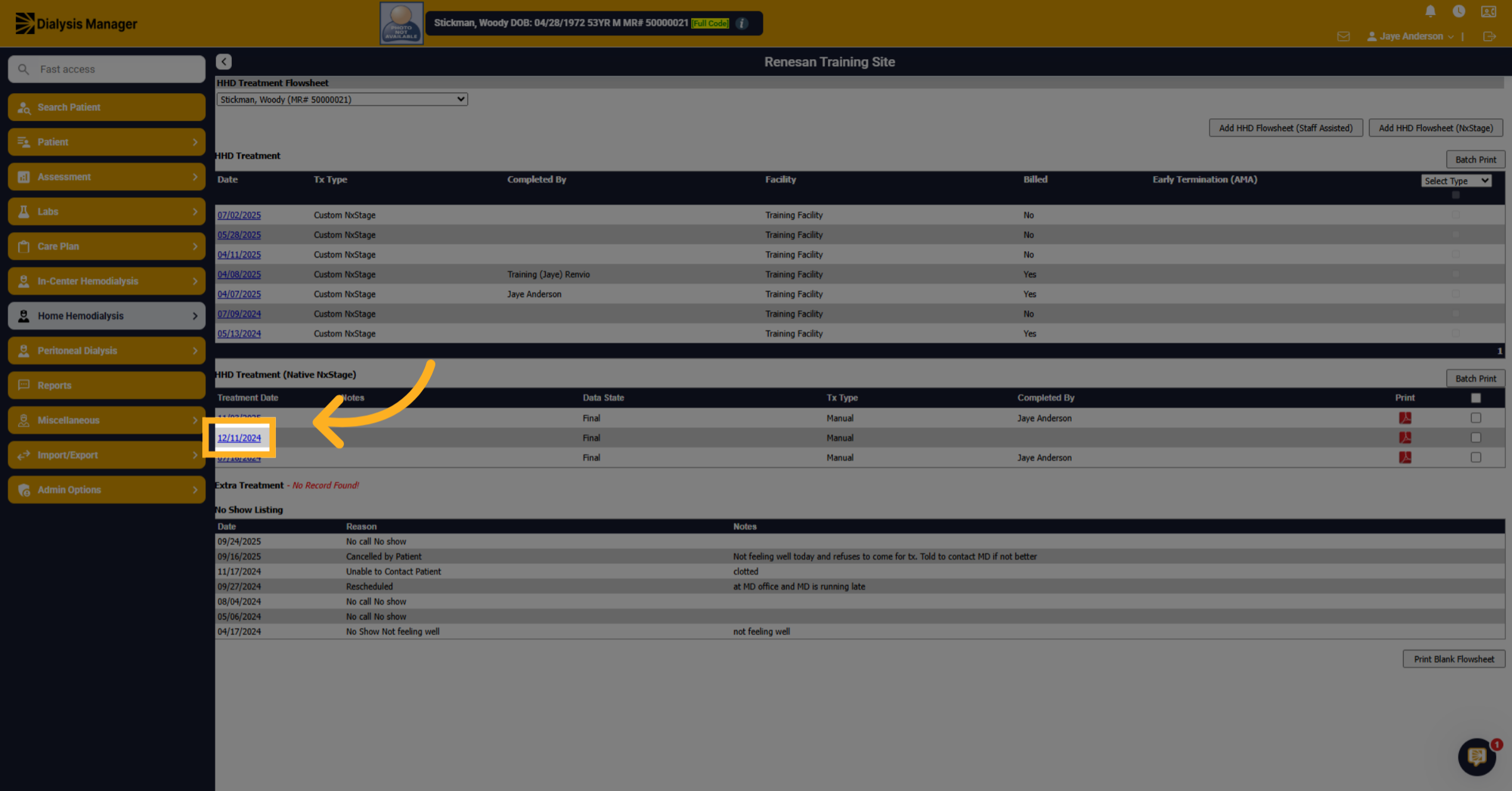 Repeat Approval Process Select Specific Treatment Date