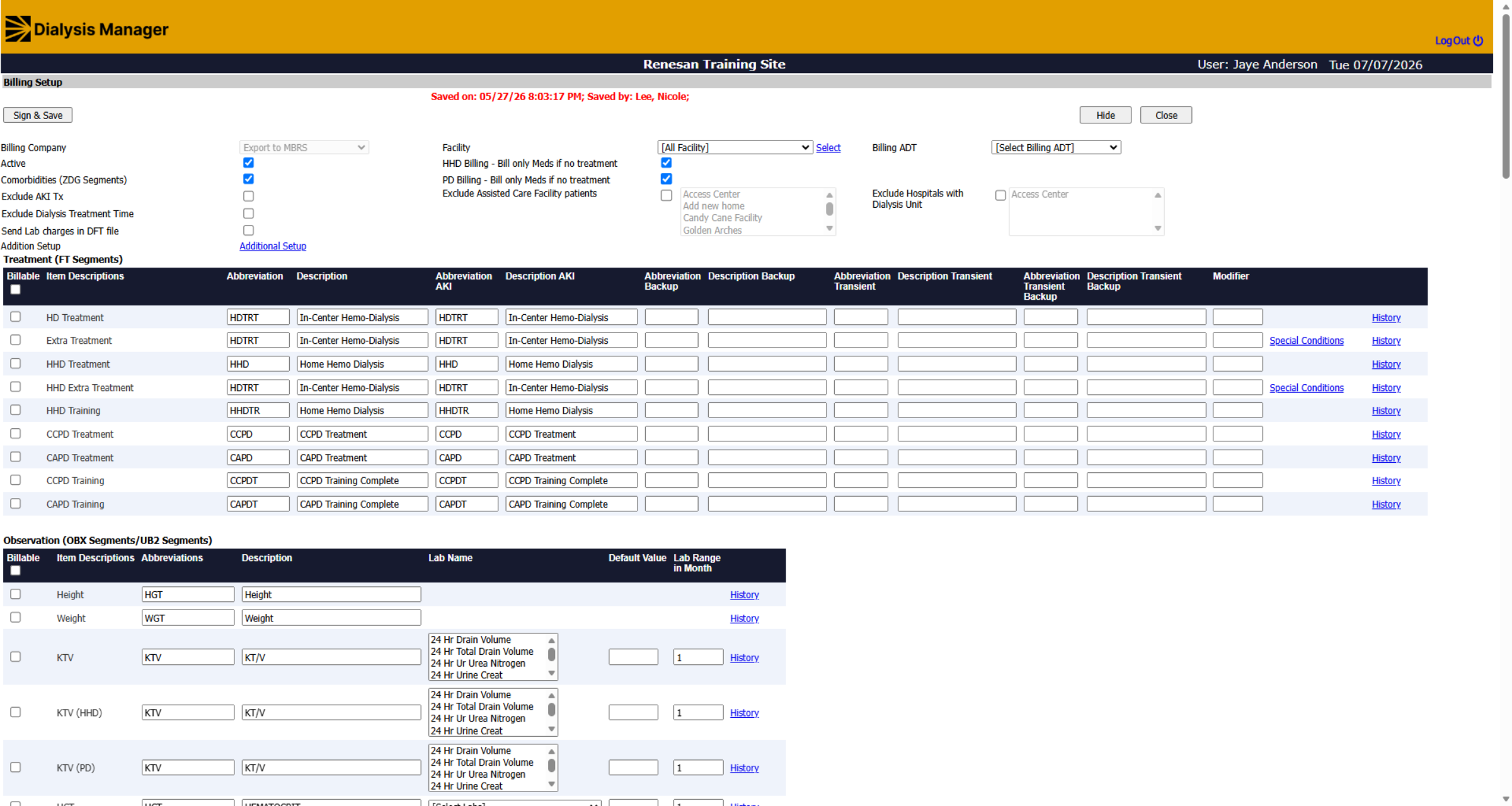 Select Observation Segments