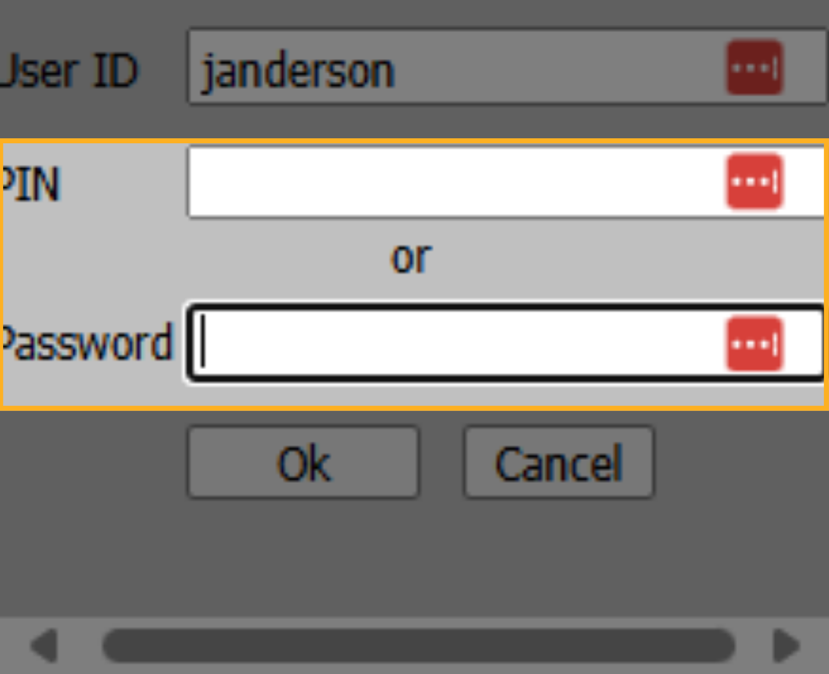 Click '[password]'