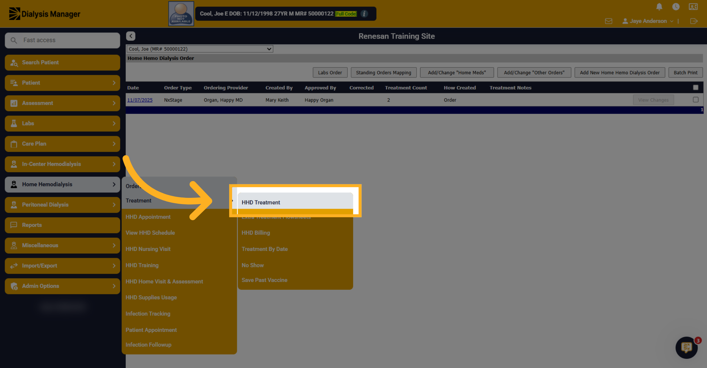 Open HHD Treatment Section