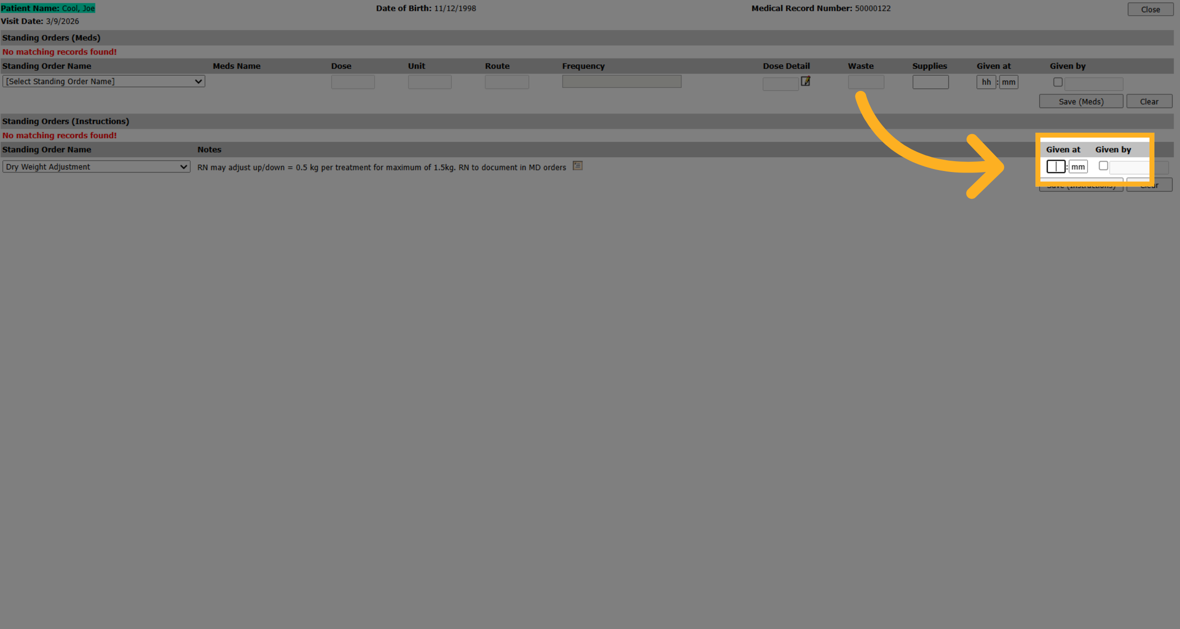 Access Standing Order Protocols