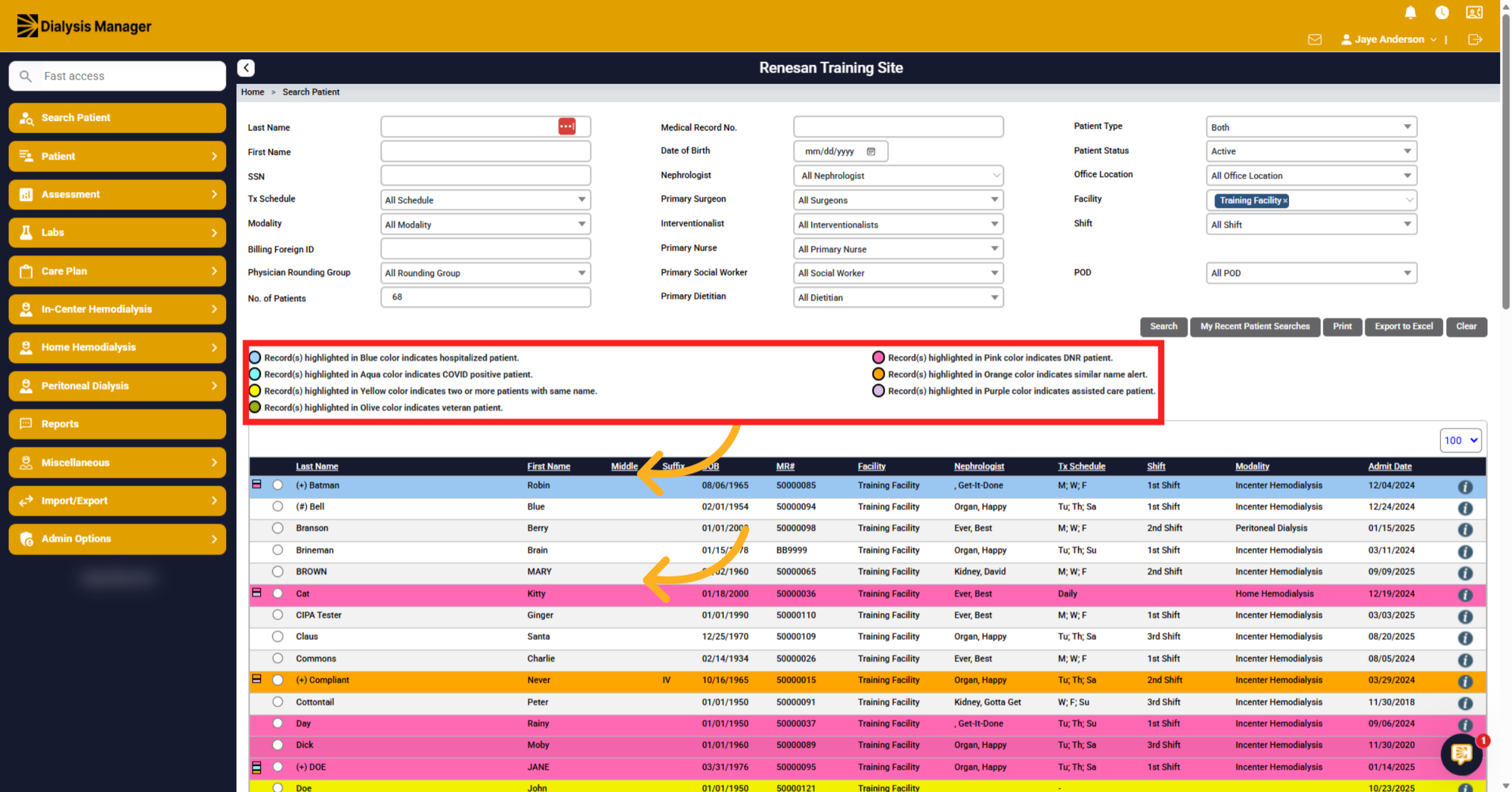 Identify Hospitalized & DNR Patients