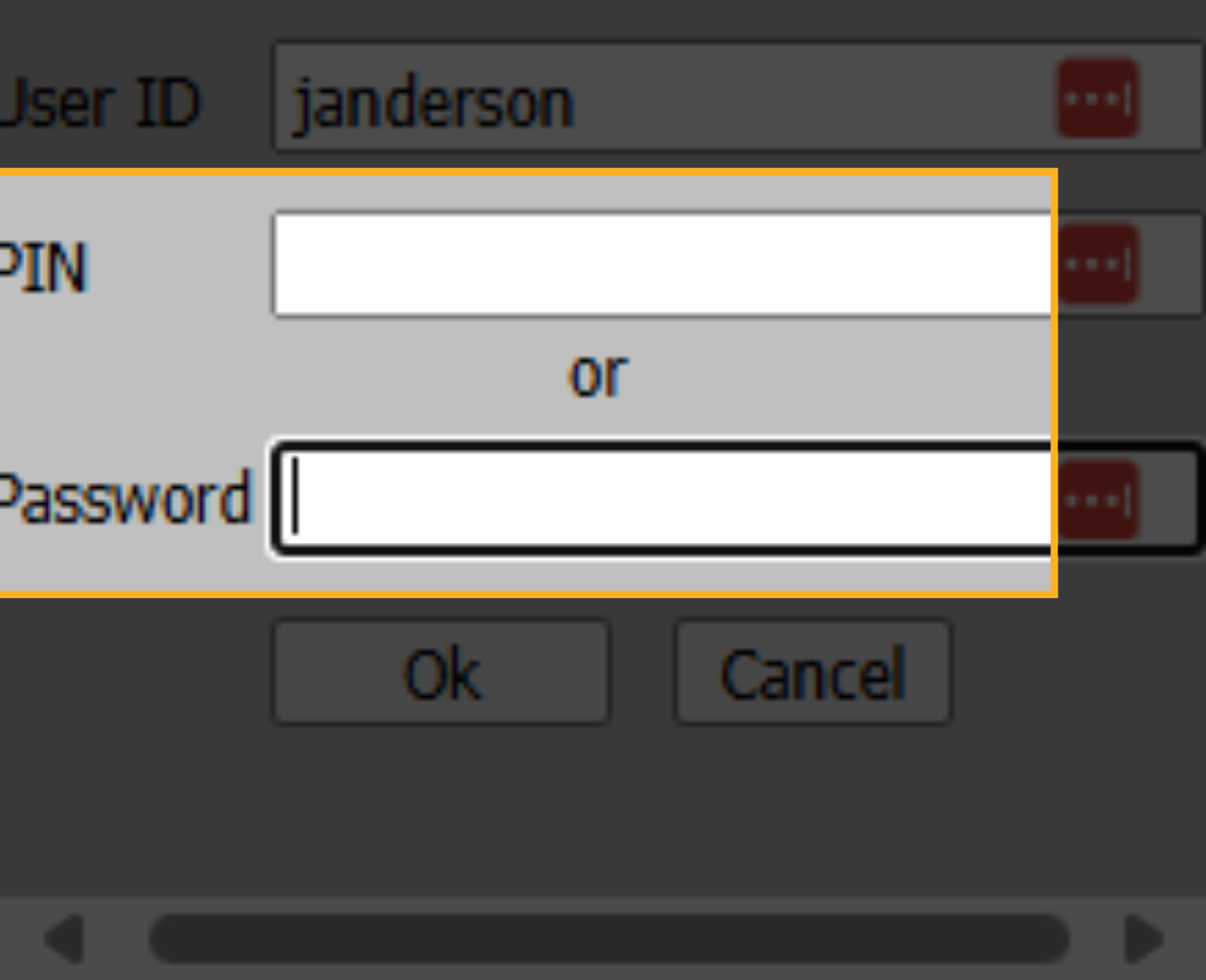 Click '[password]'