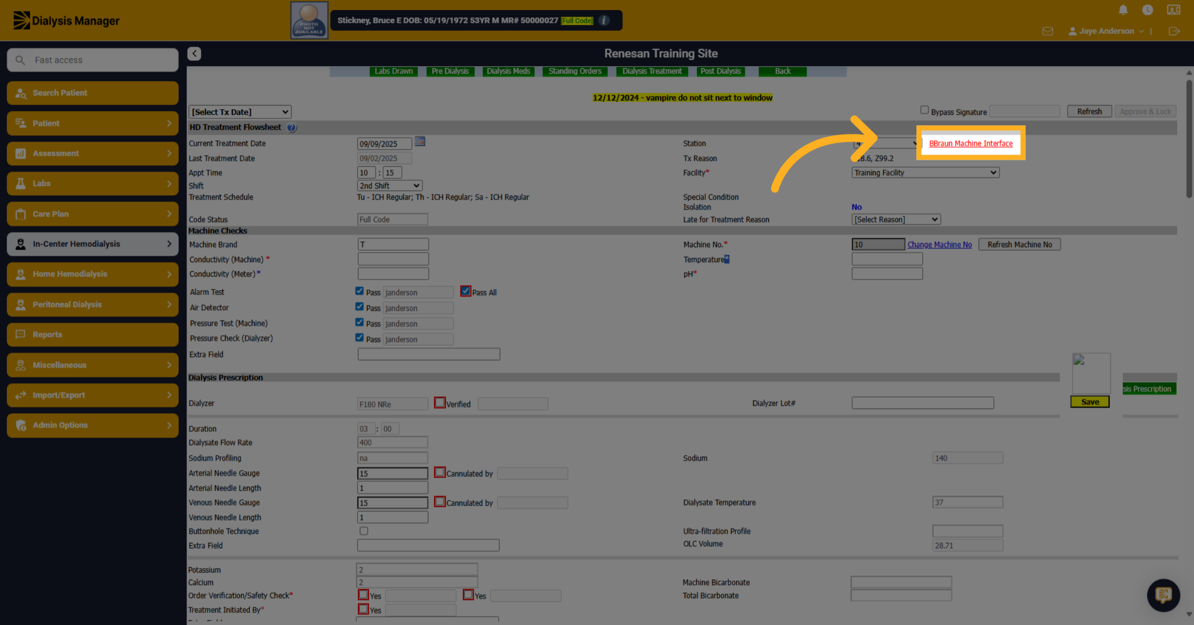 Click 'Machine Interface'