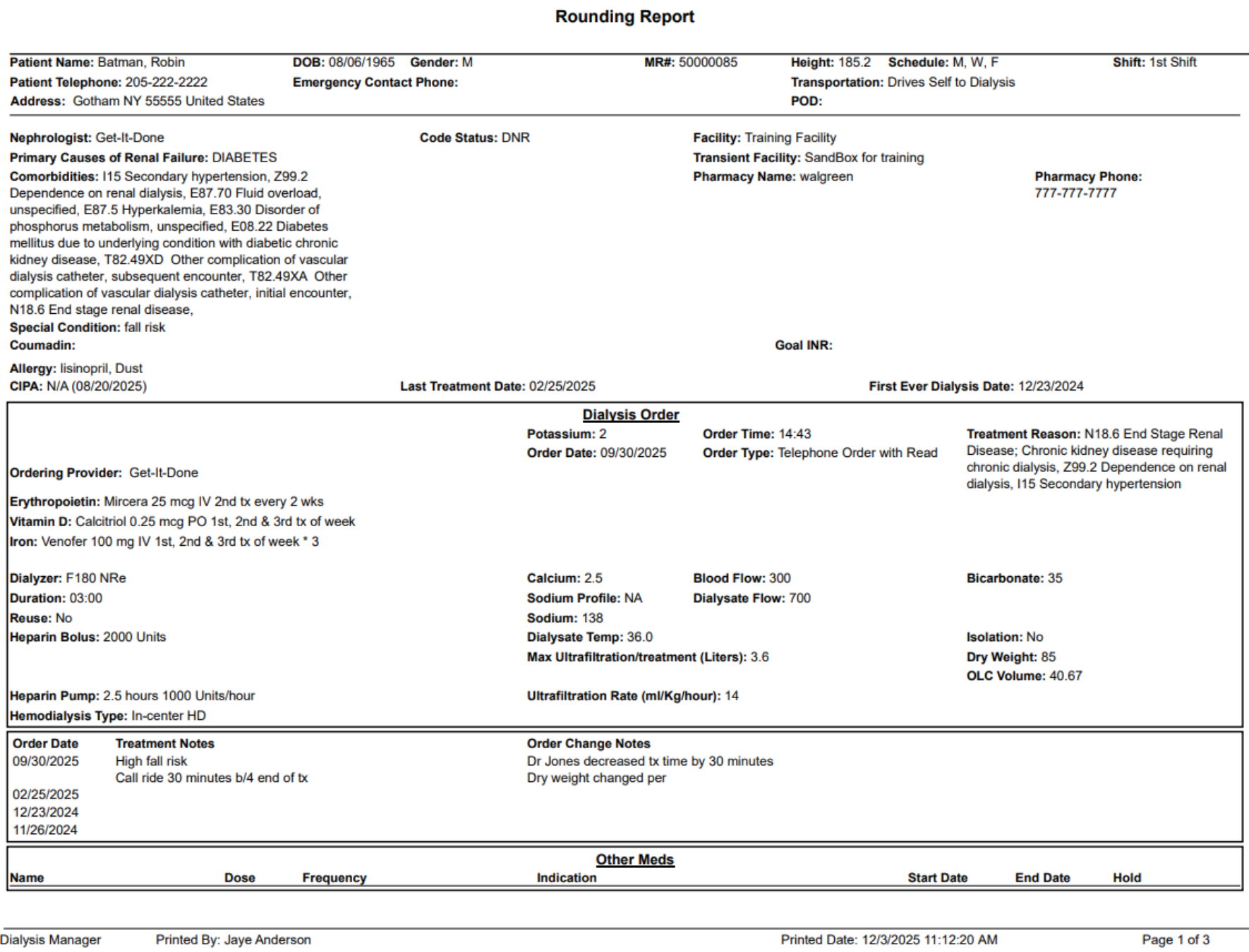 Report example