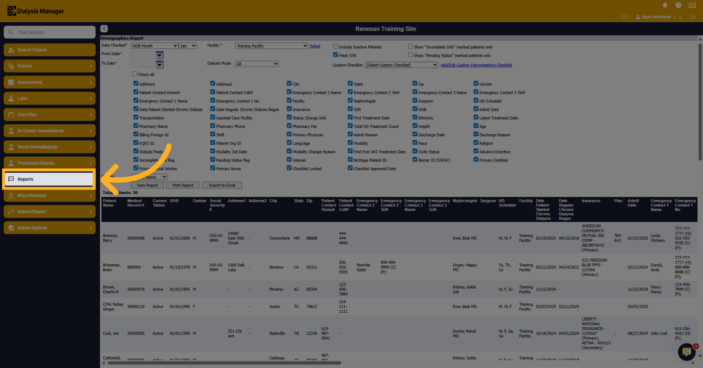 Return to Reports Section