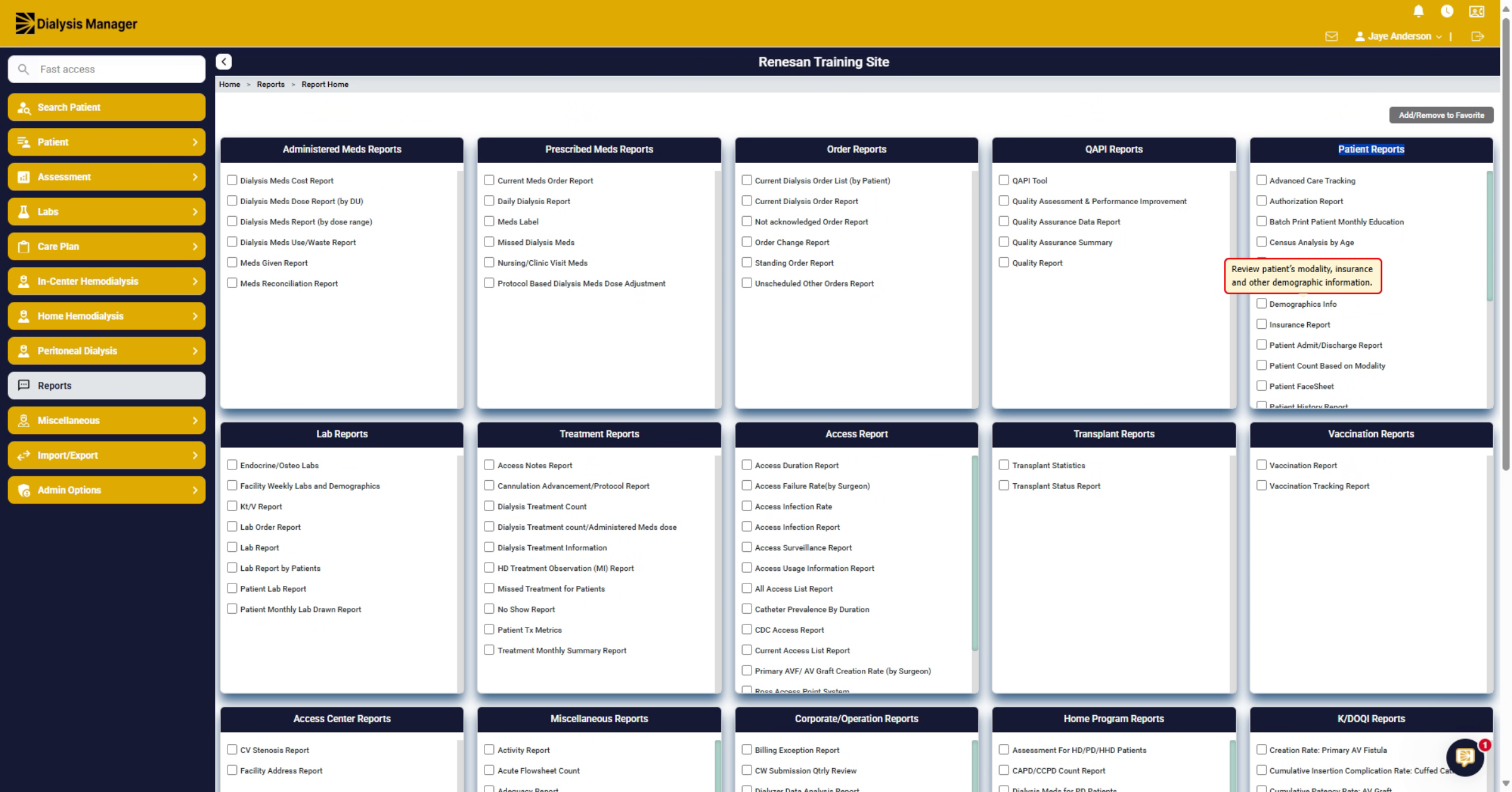 Access Specific Report