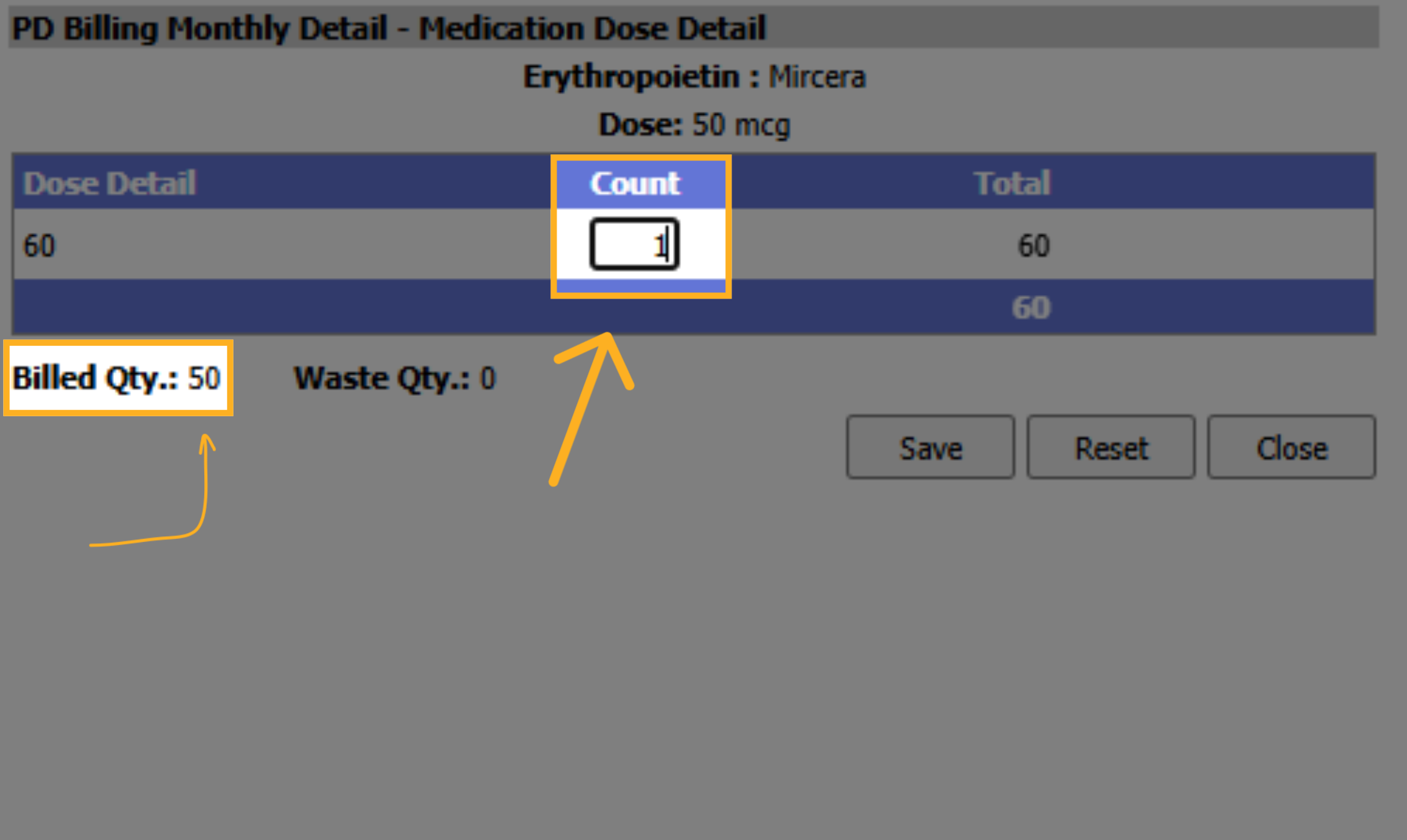 Select Medication Quantity