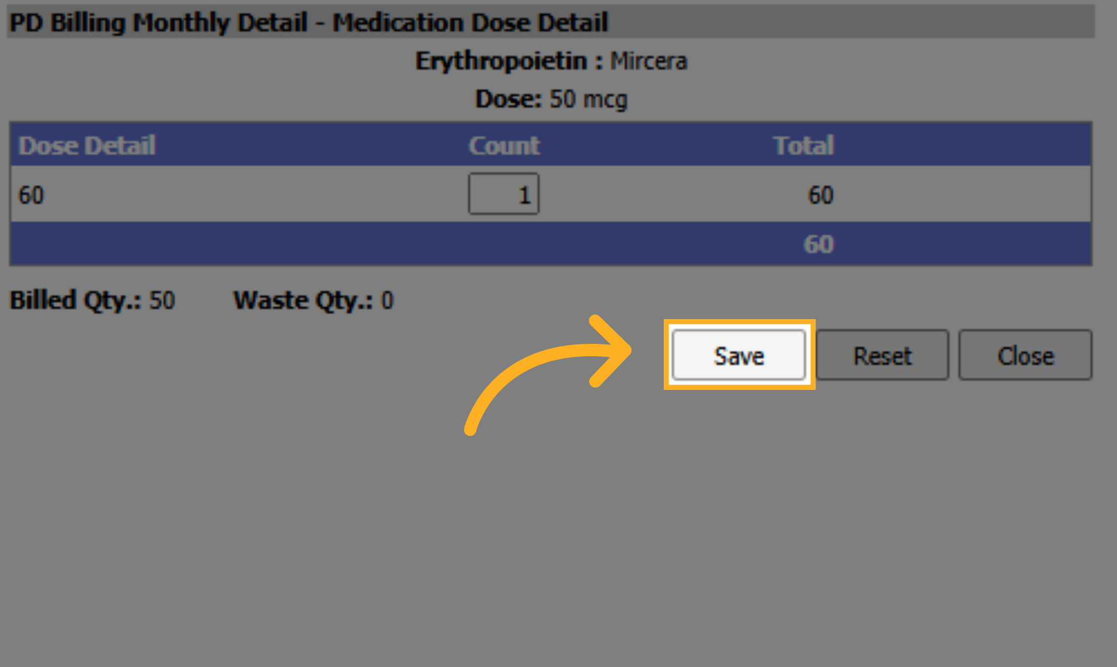 Save Medication Details