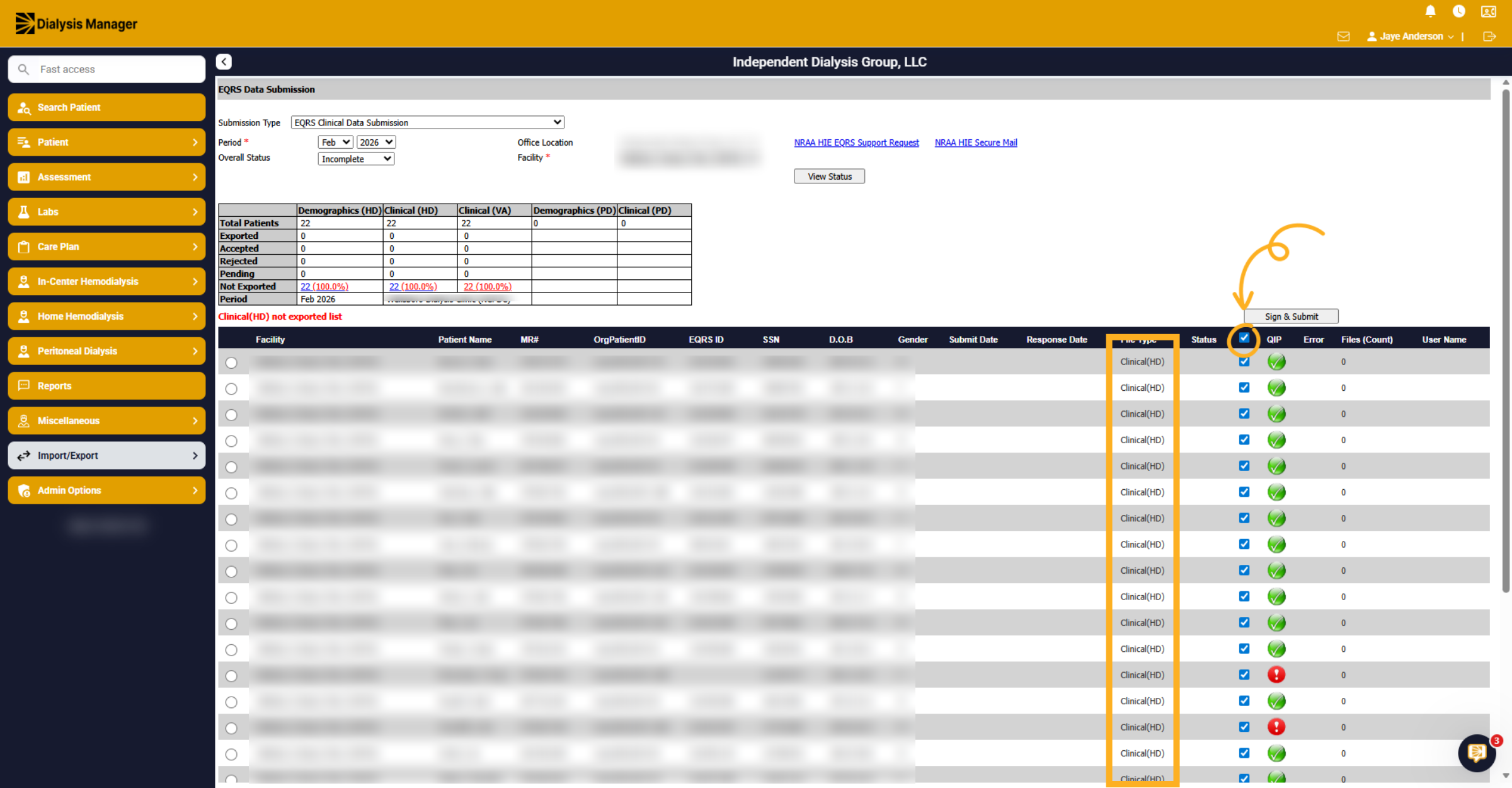 Choose Clinical Data Files