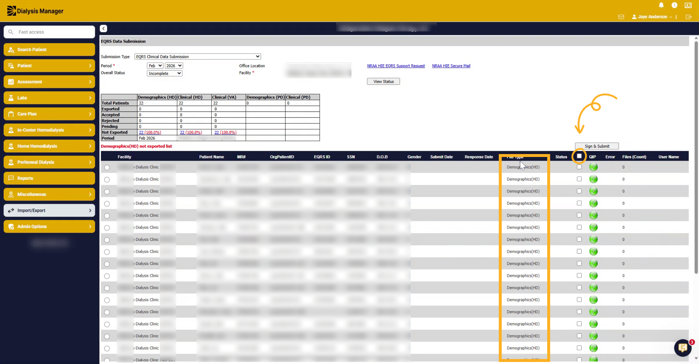 Choose Patient Data Files