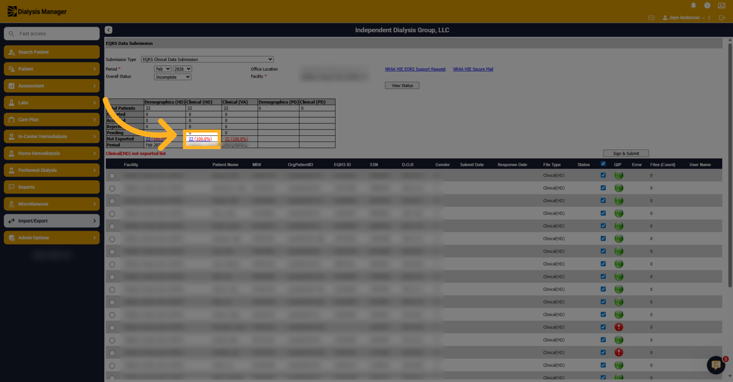 View Submission Percentage