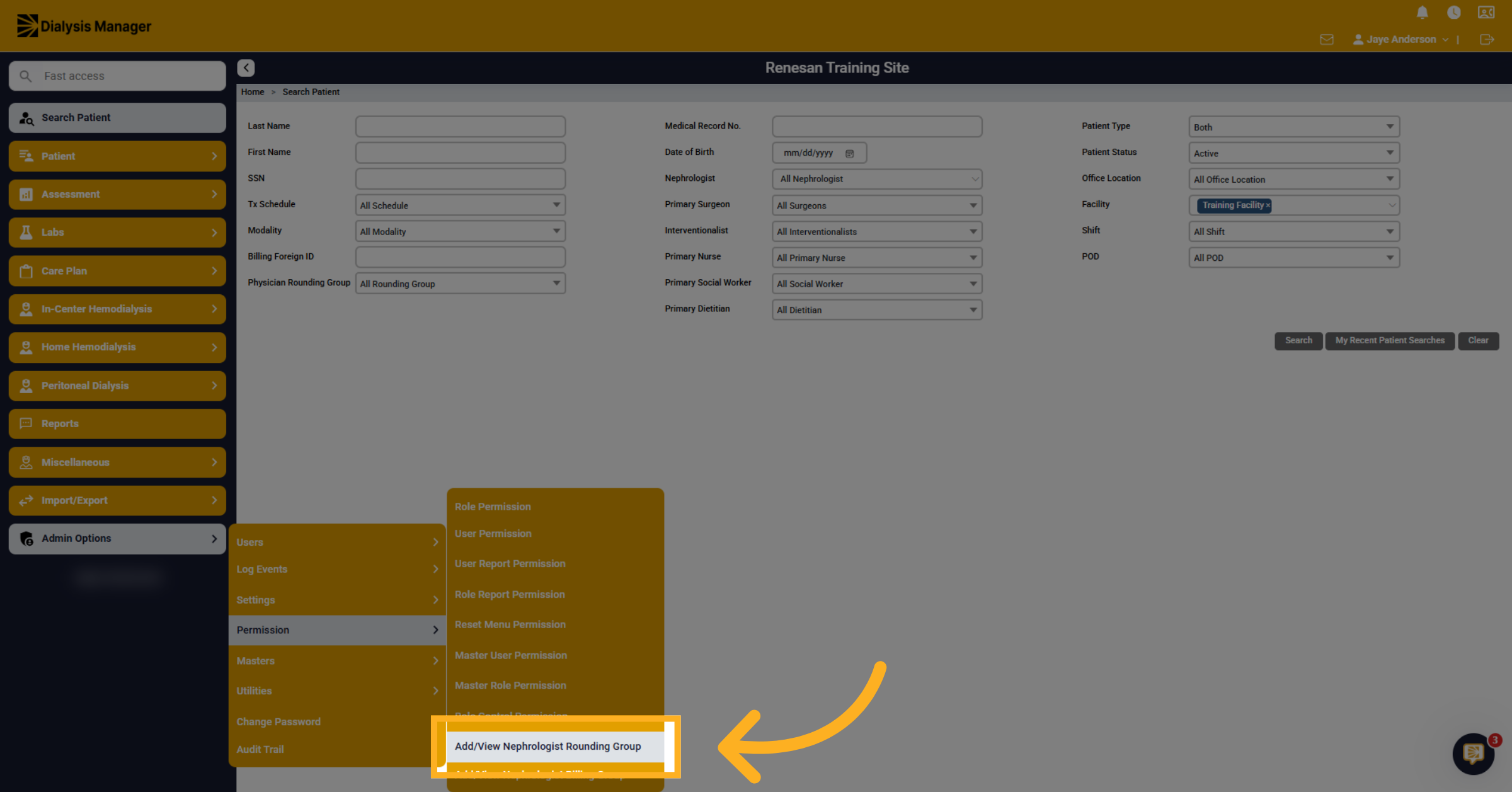Select Nephrologist Rounding Group