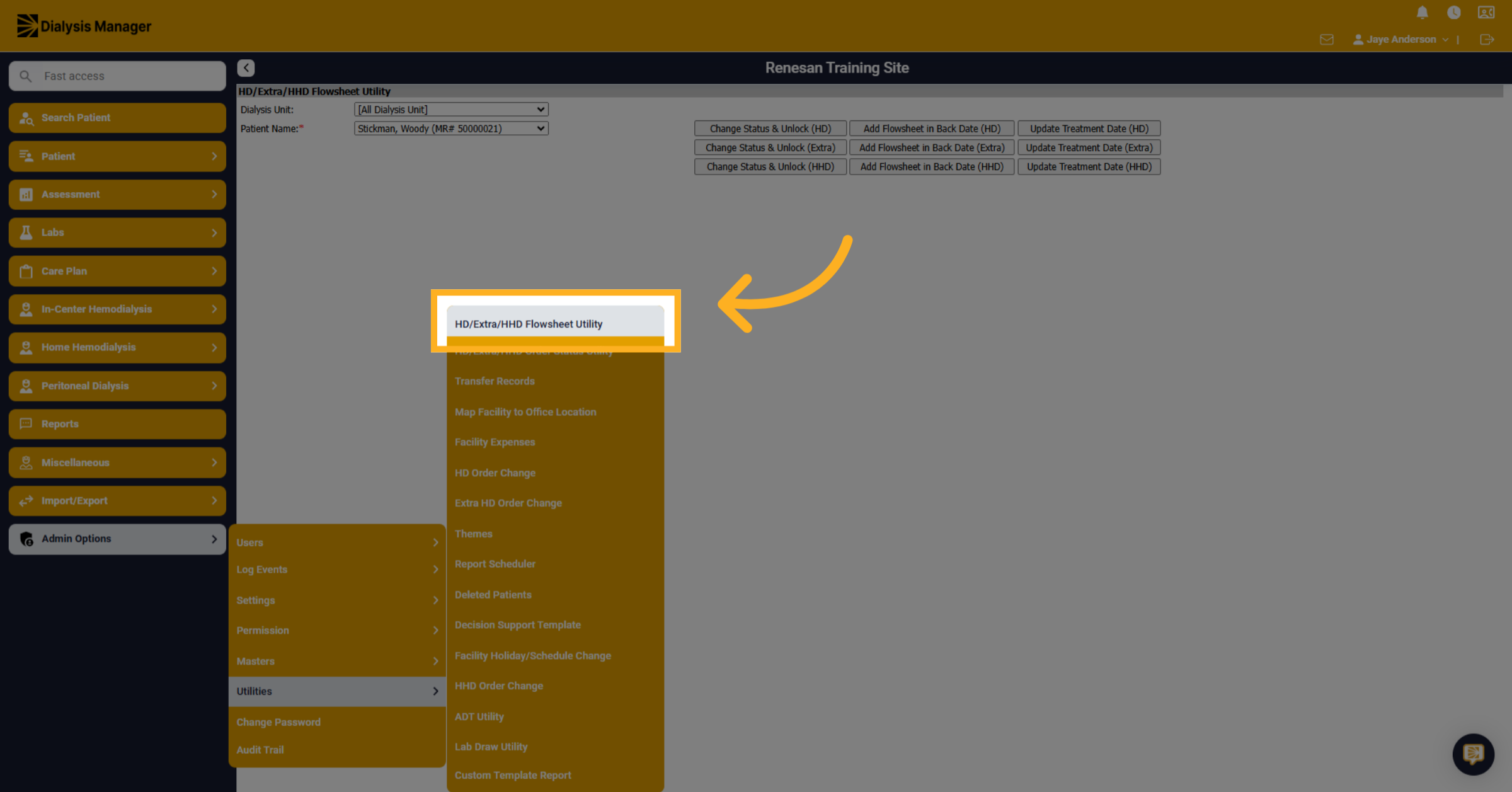 Click 'HD/Extra/HHD Flowsheet Utility'