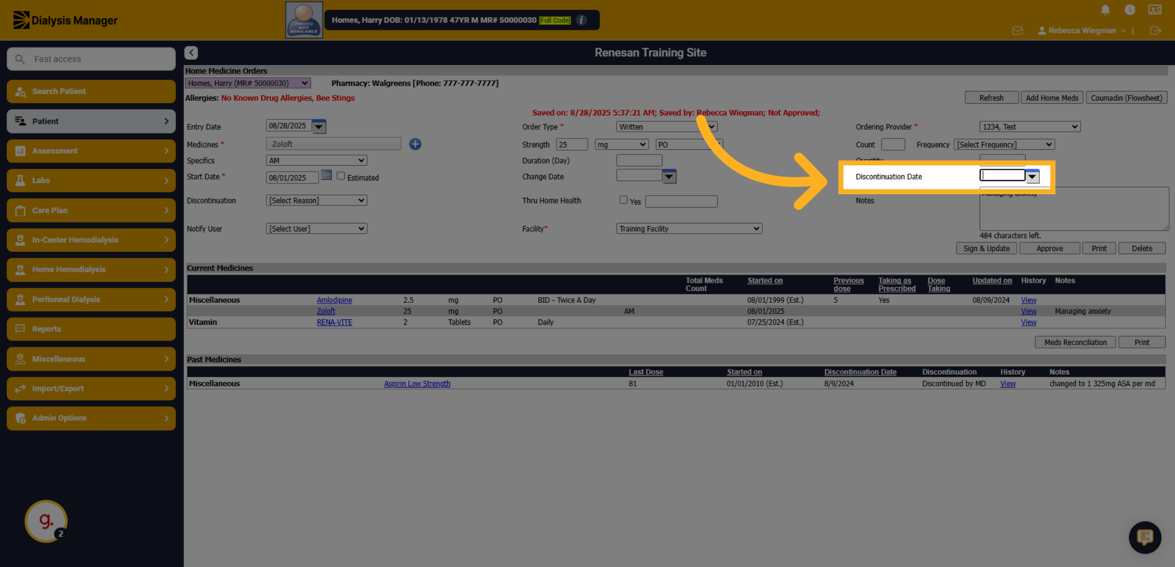 Click discontinuation date