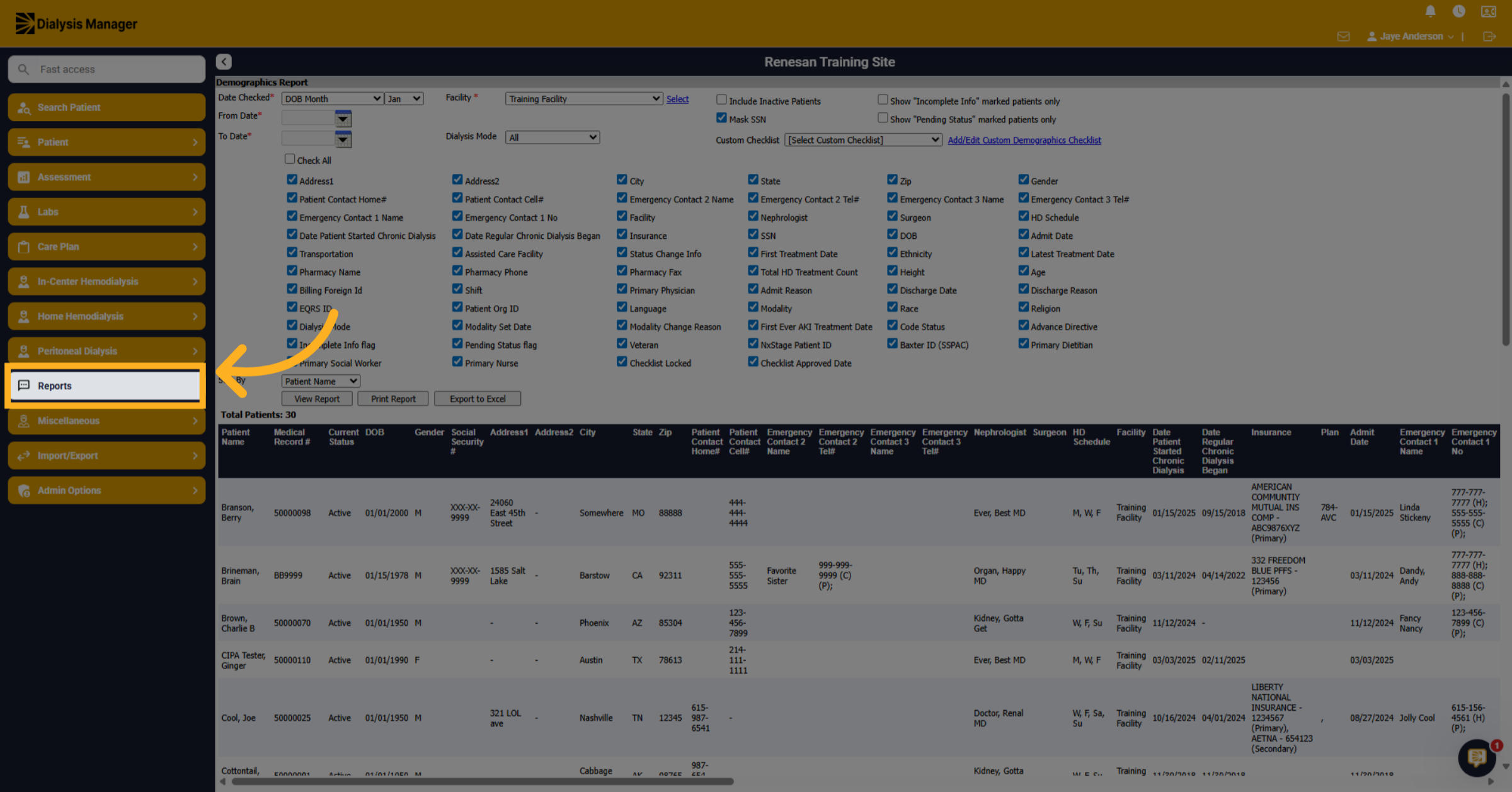 Return to Reports Section