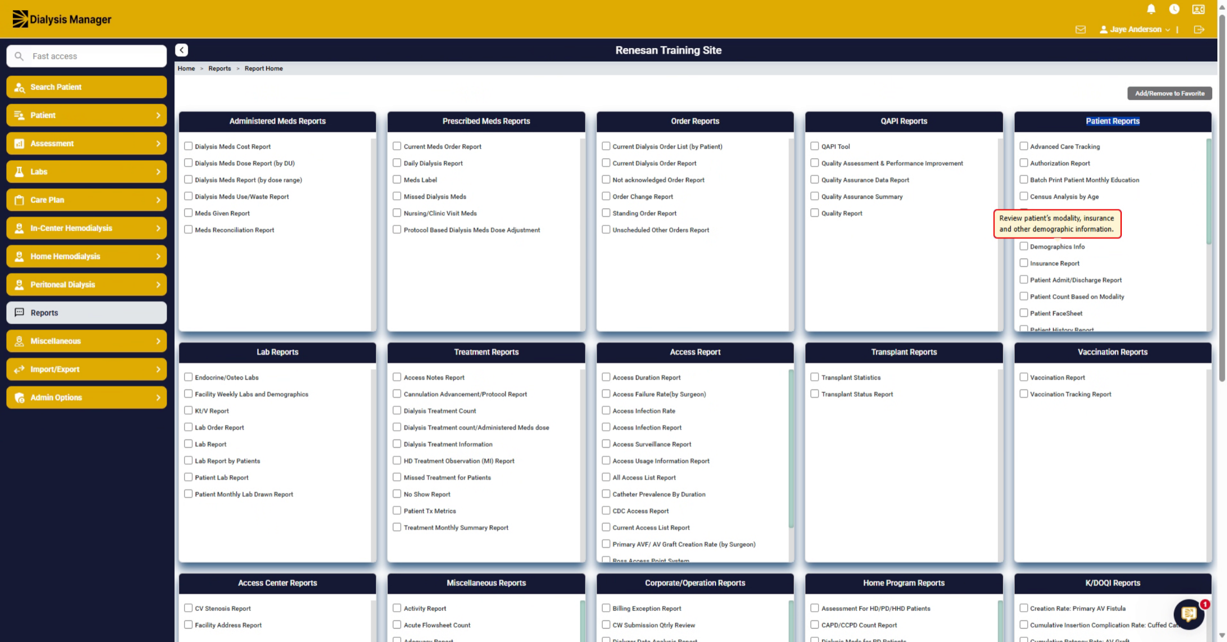 Access Specific Report