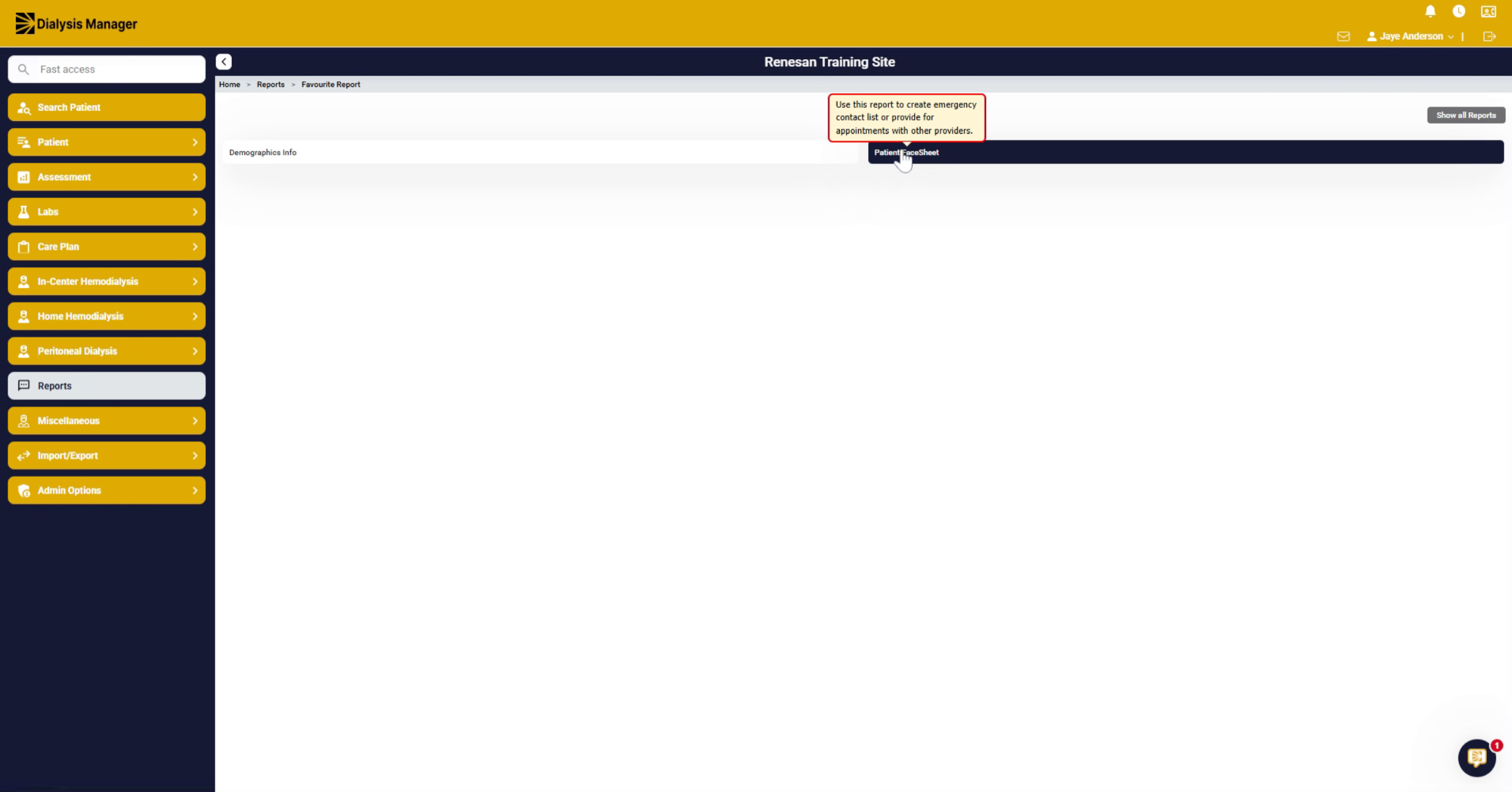 Show All Reports