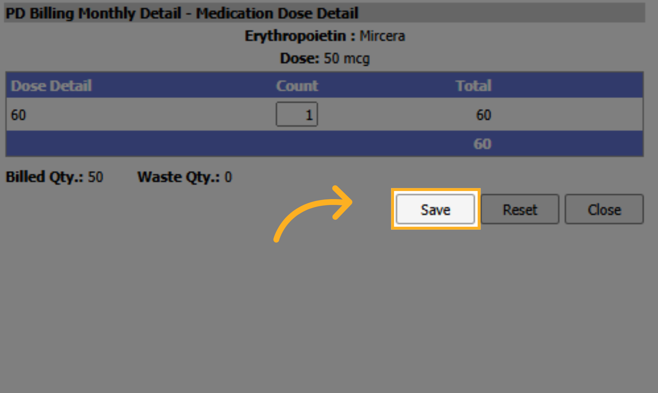 Save Medication Details