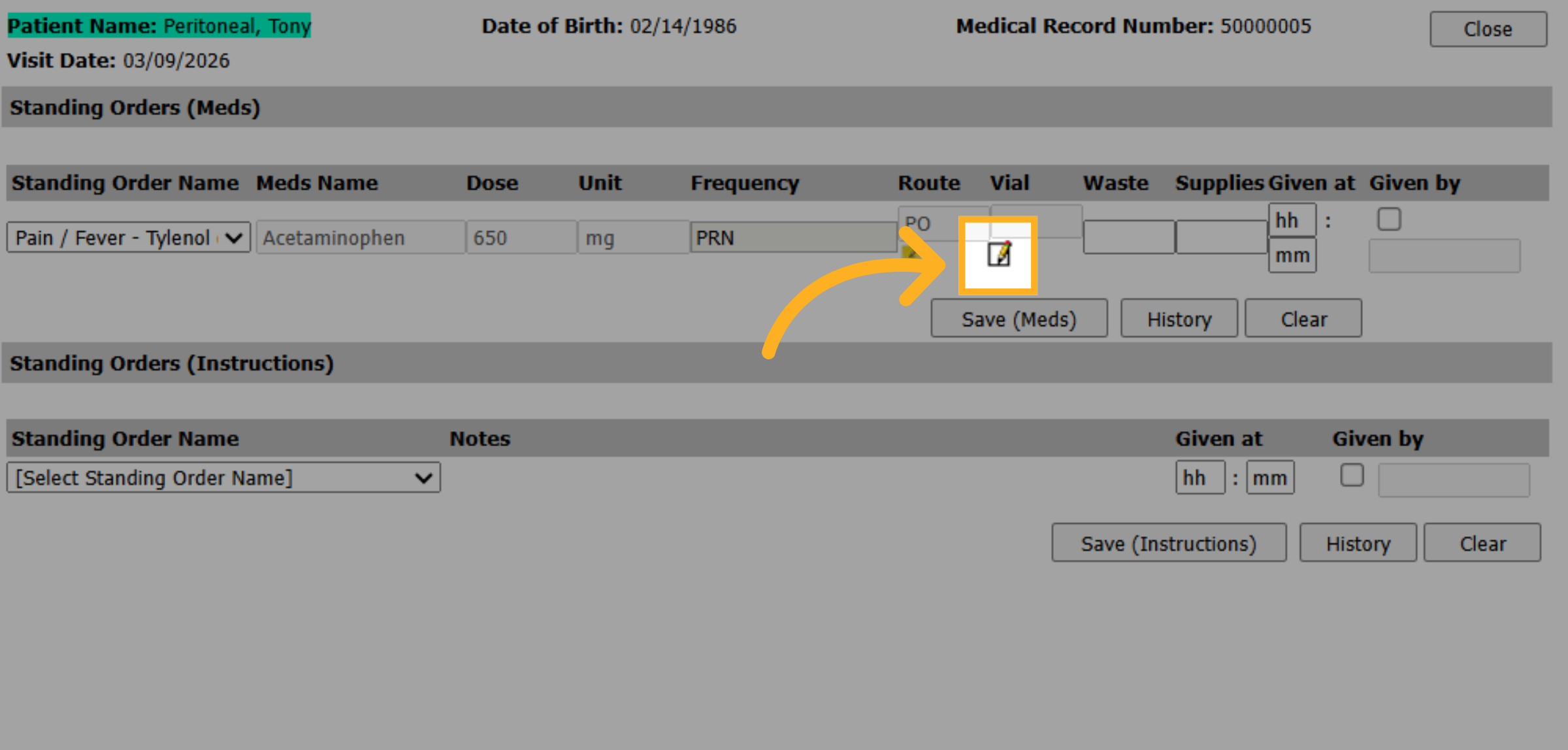 Access Additional Options
