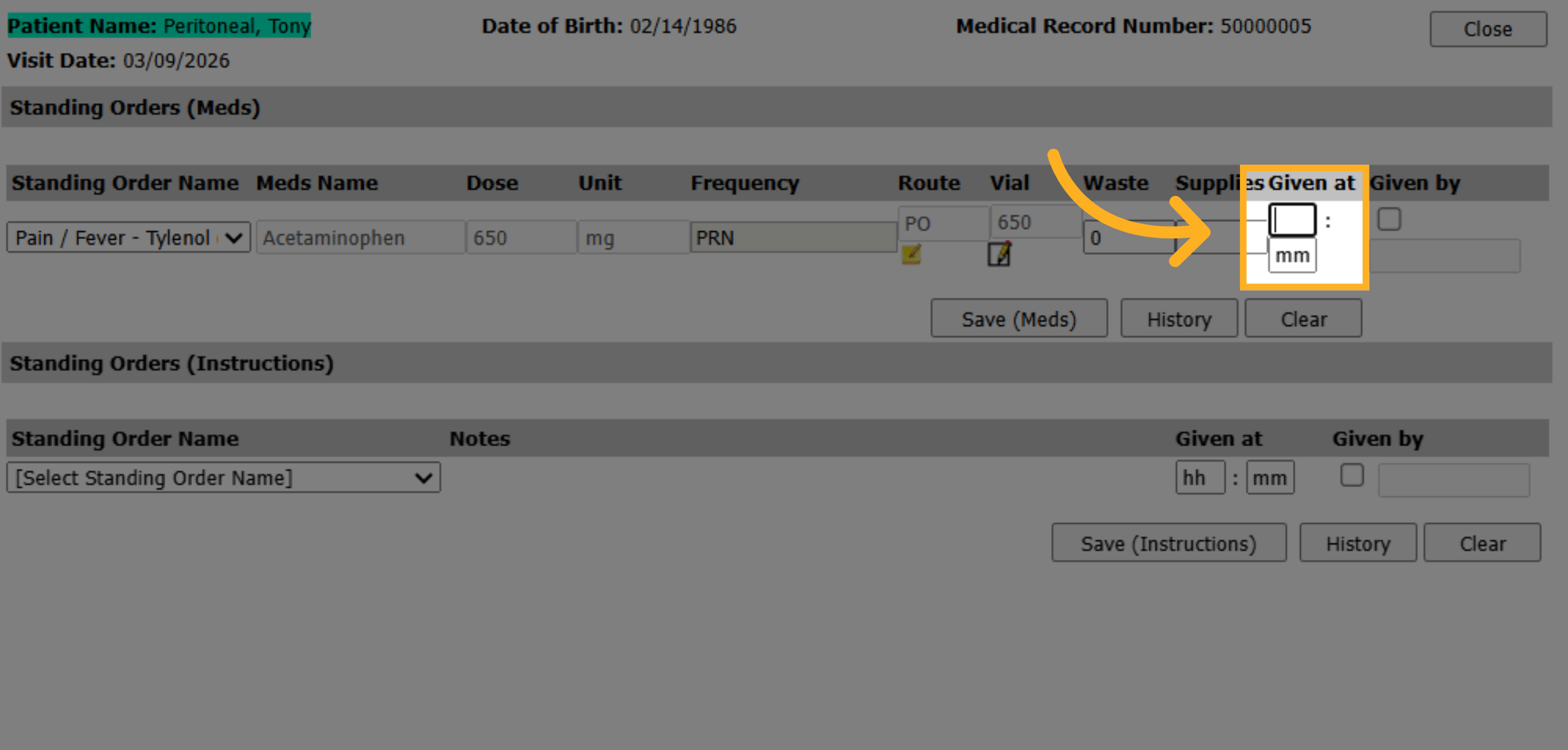 Access Additional Options