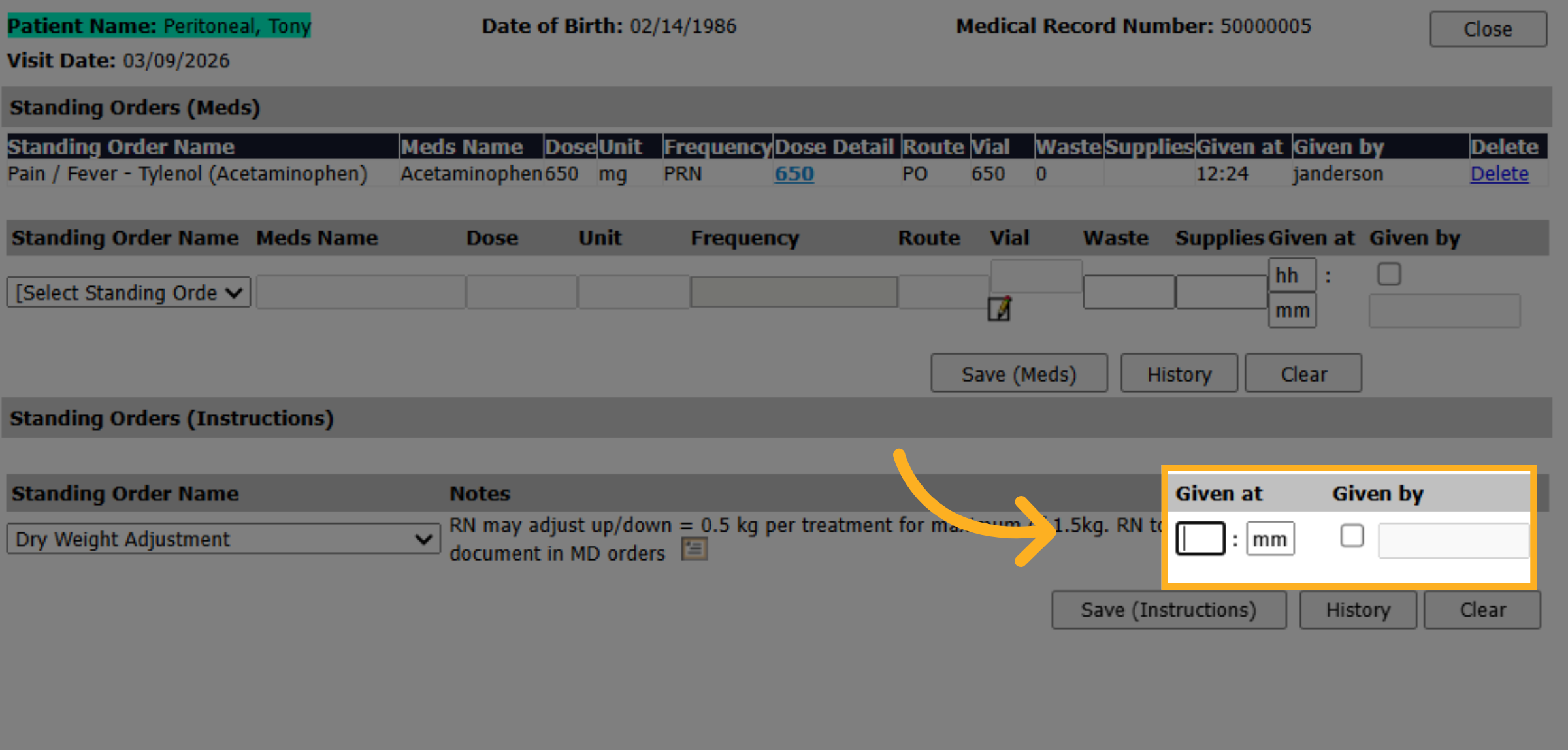 Access Additional Options