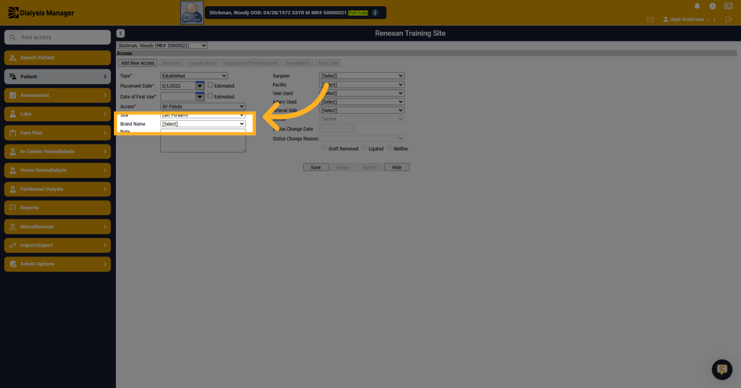 Click 'Brand Name'