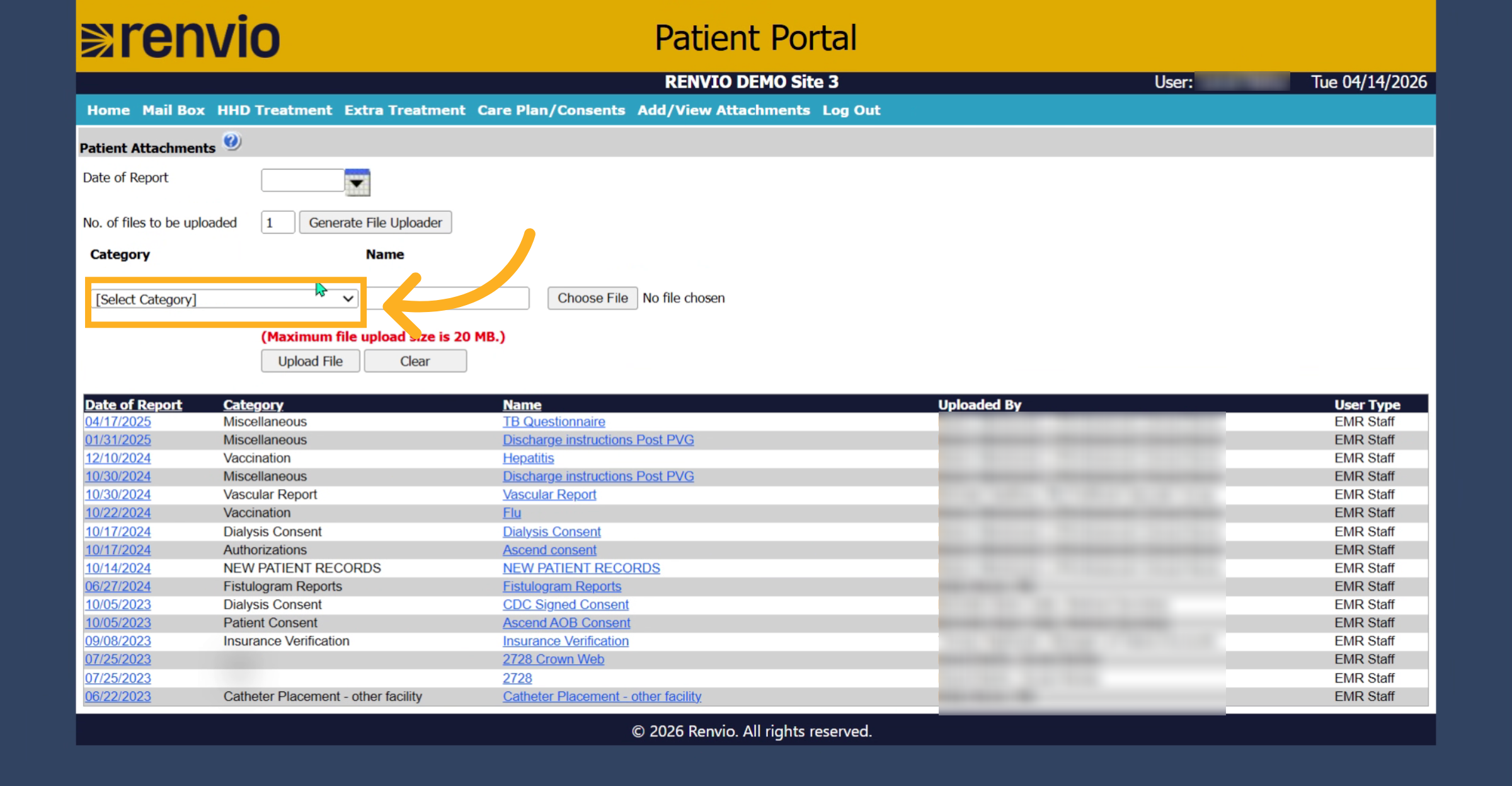 Select Document Category