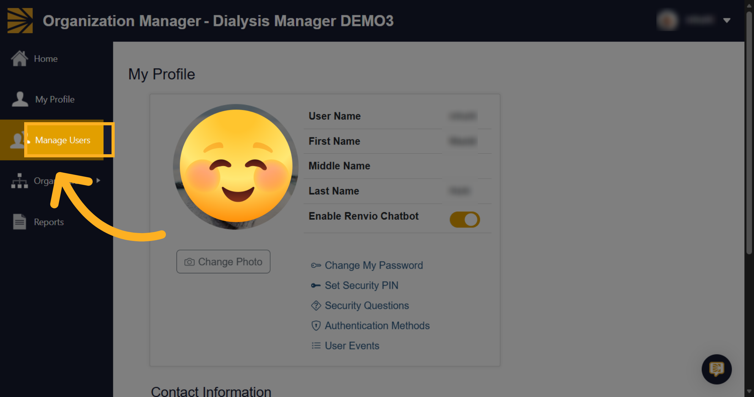 Open Manage Users