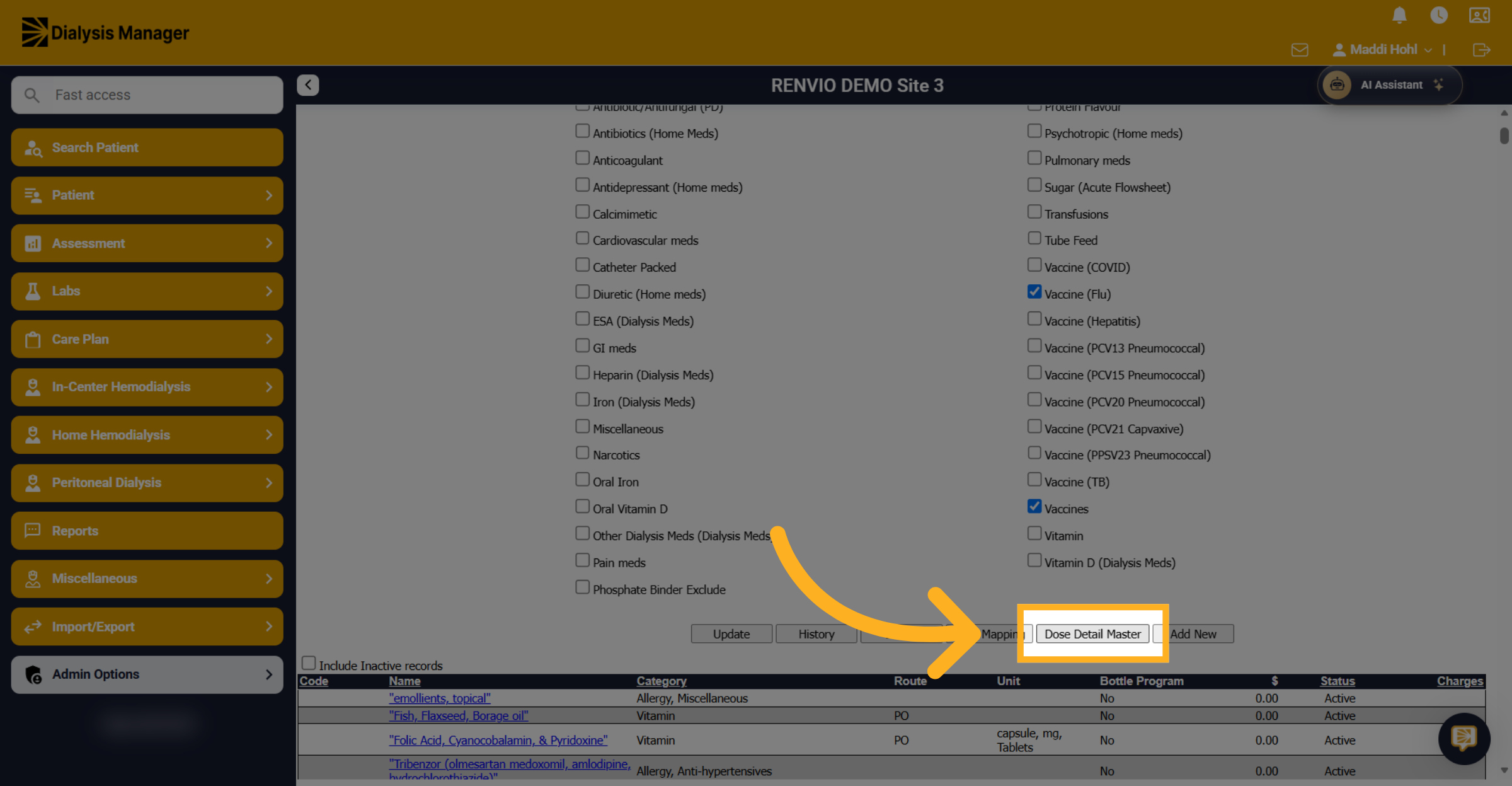 Access Dose Detail Master
