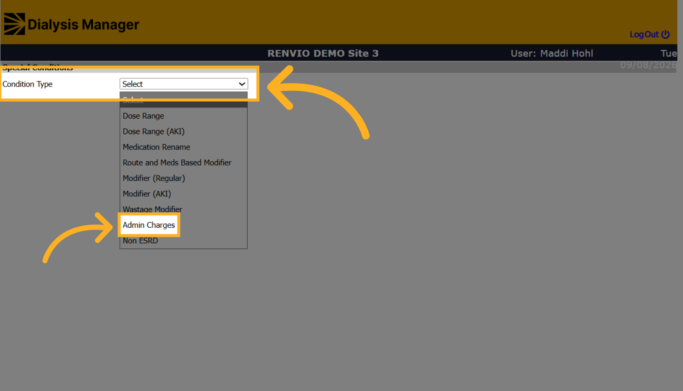 Select Condition Type