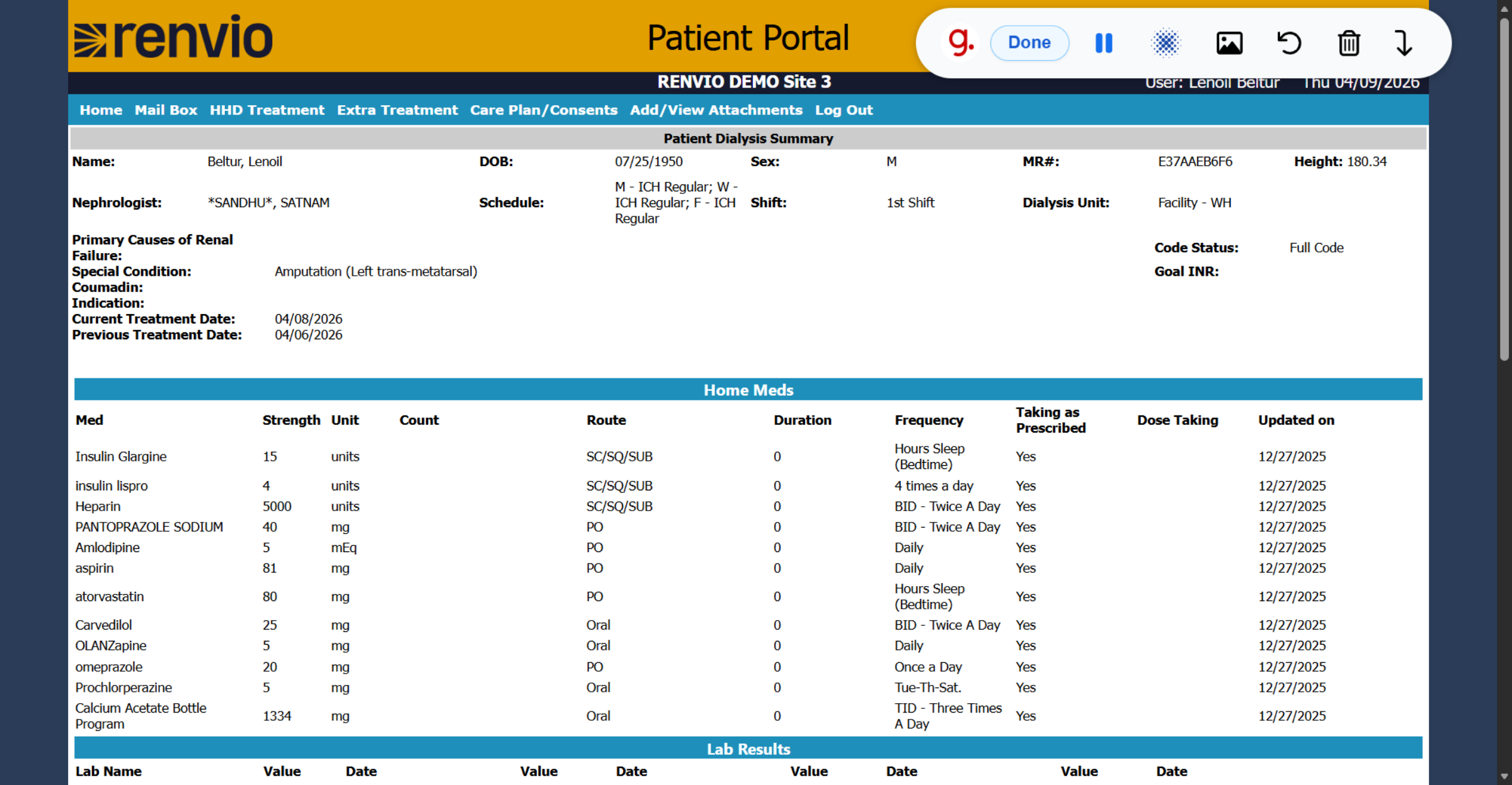 Patient Portal Site