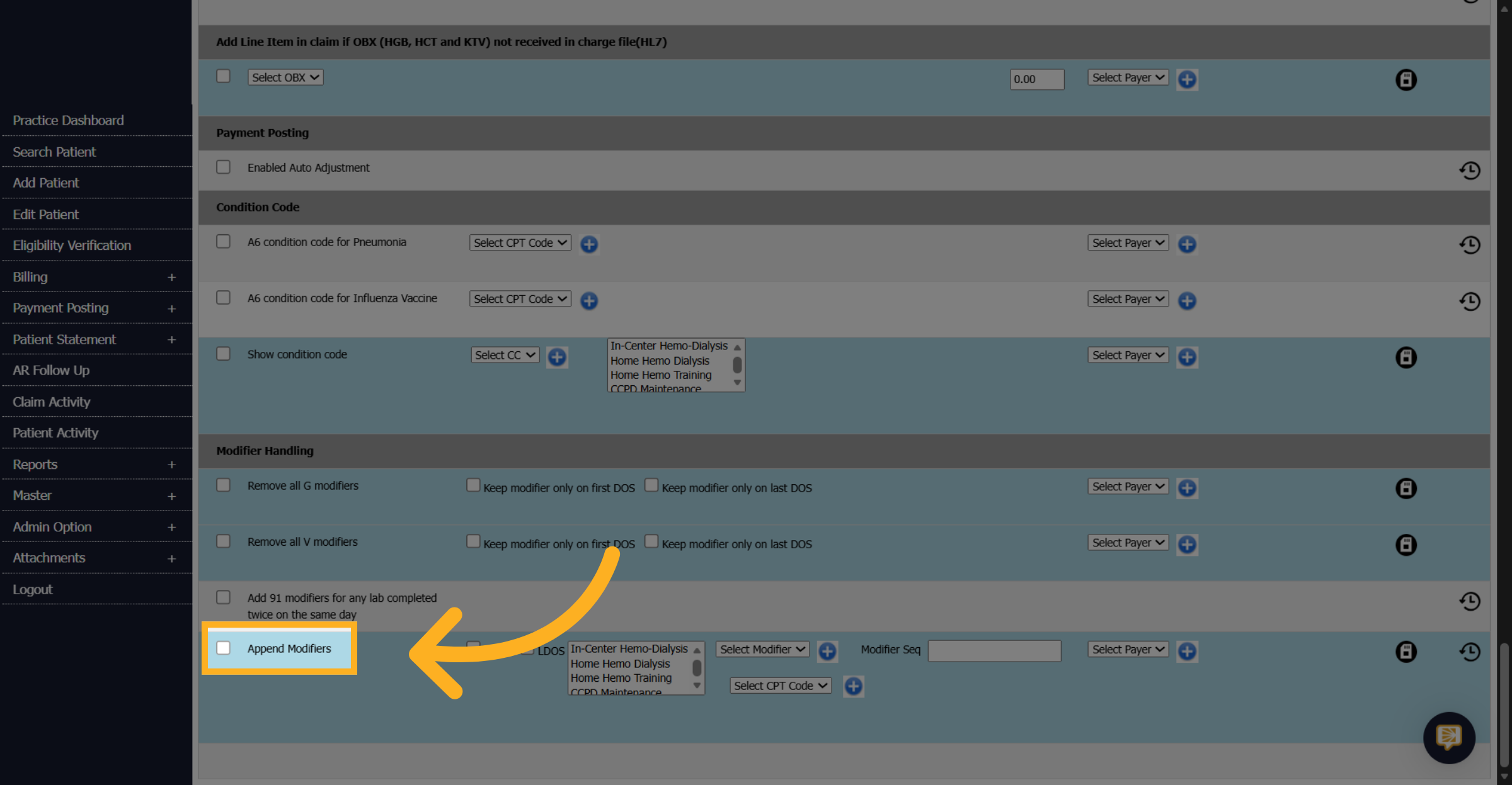 Enable Append Modifiers