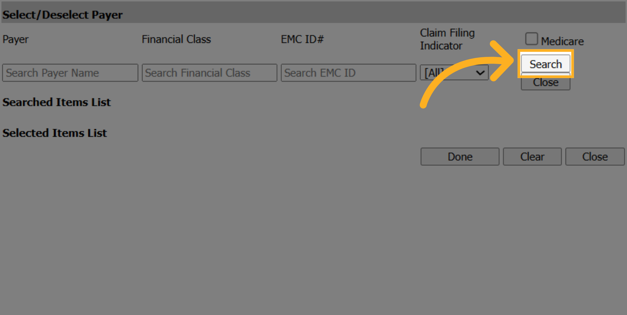 Search Payer Records