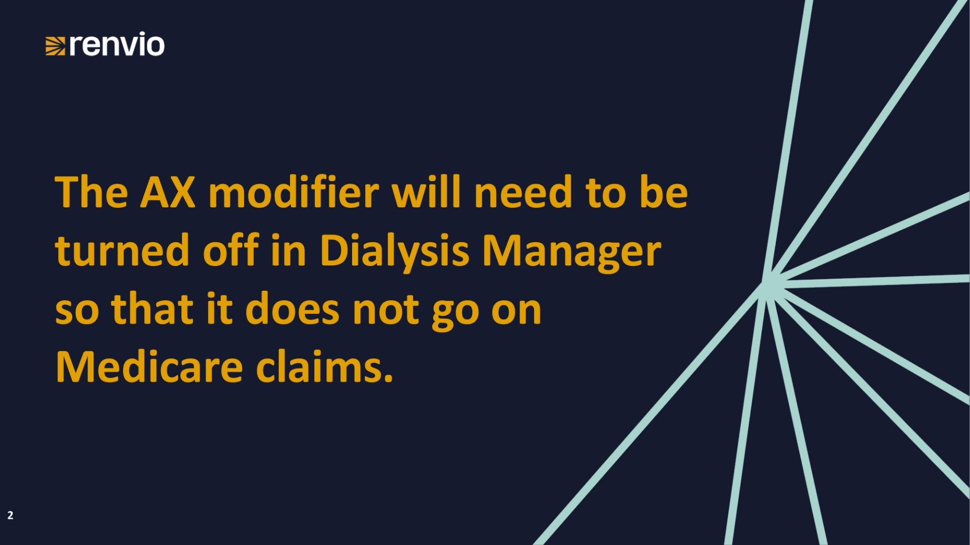 Remove AX from Dialysis Manager