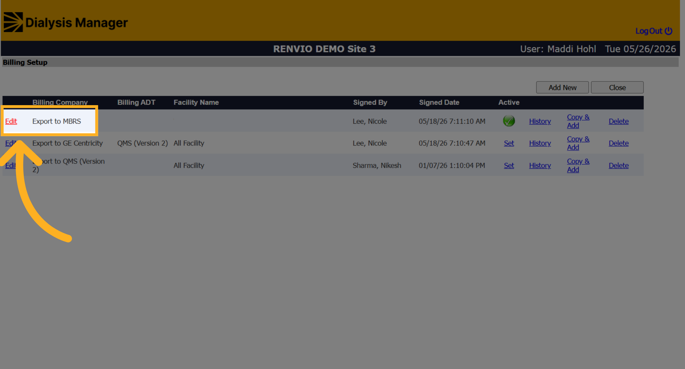 Edit Billing Settings