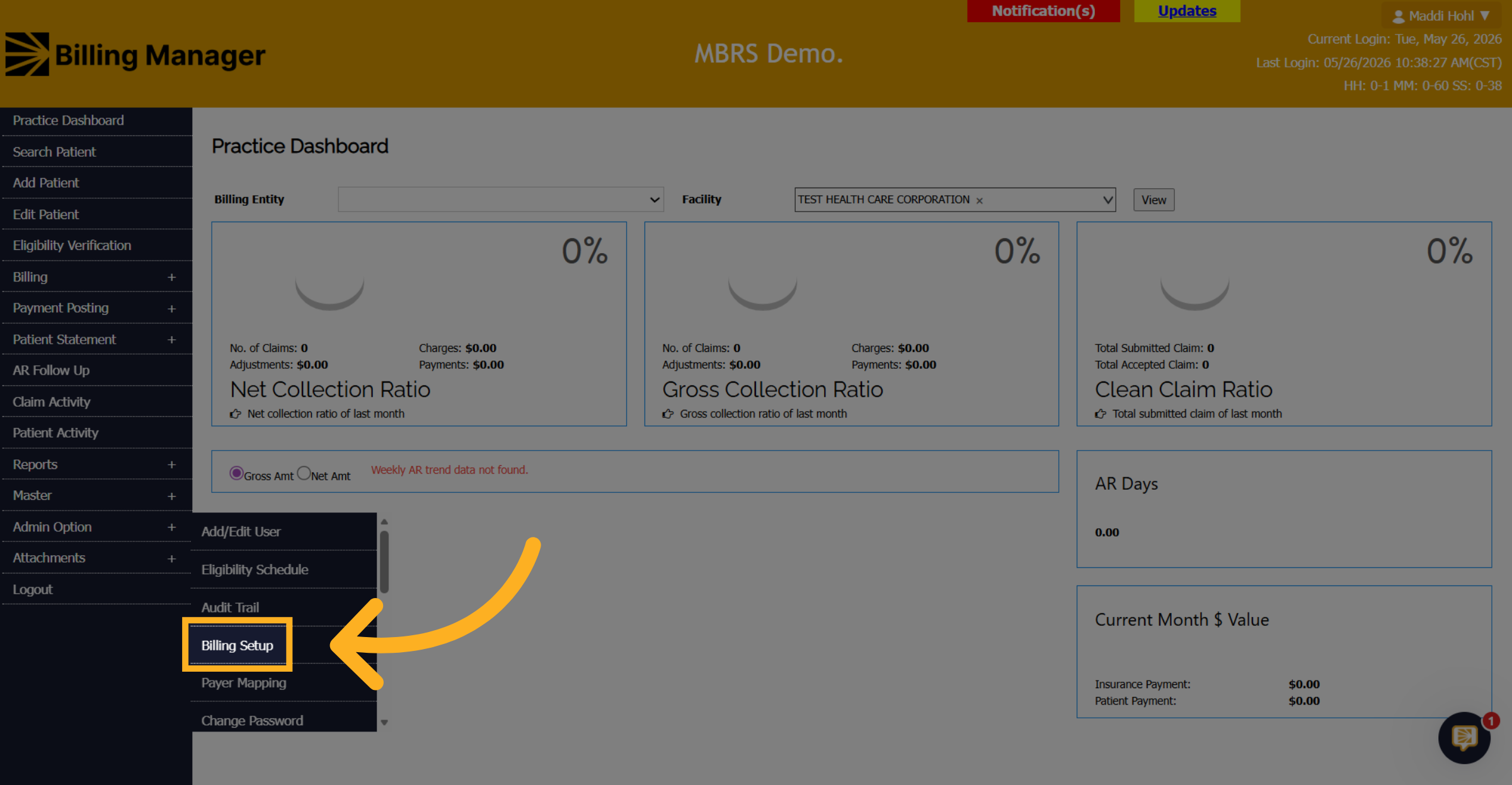 Access Billing Setup
