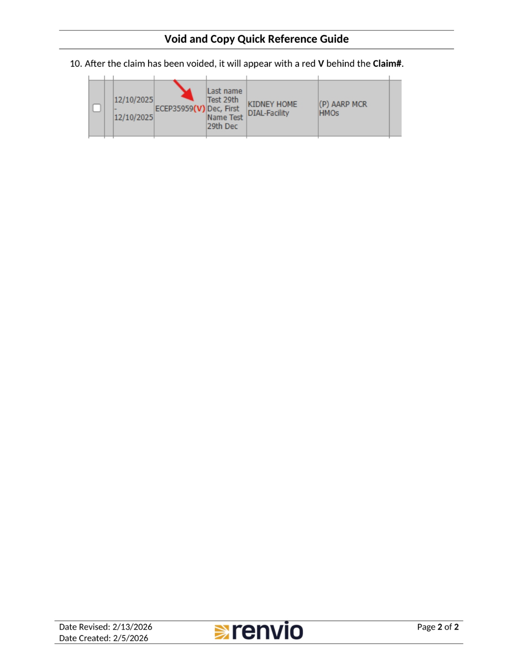 Voided Claim Indication
