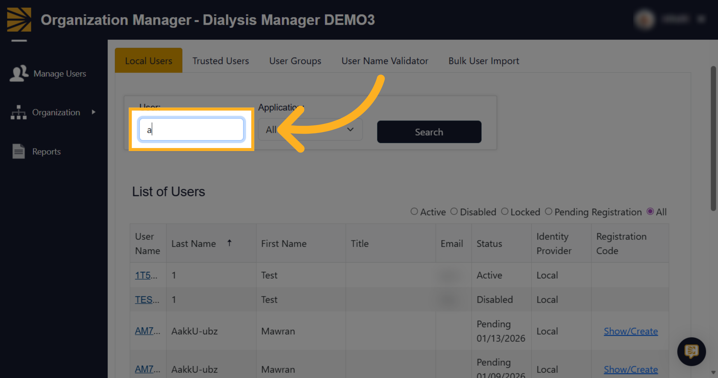 Enter Search Criteria