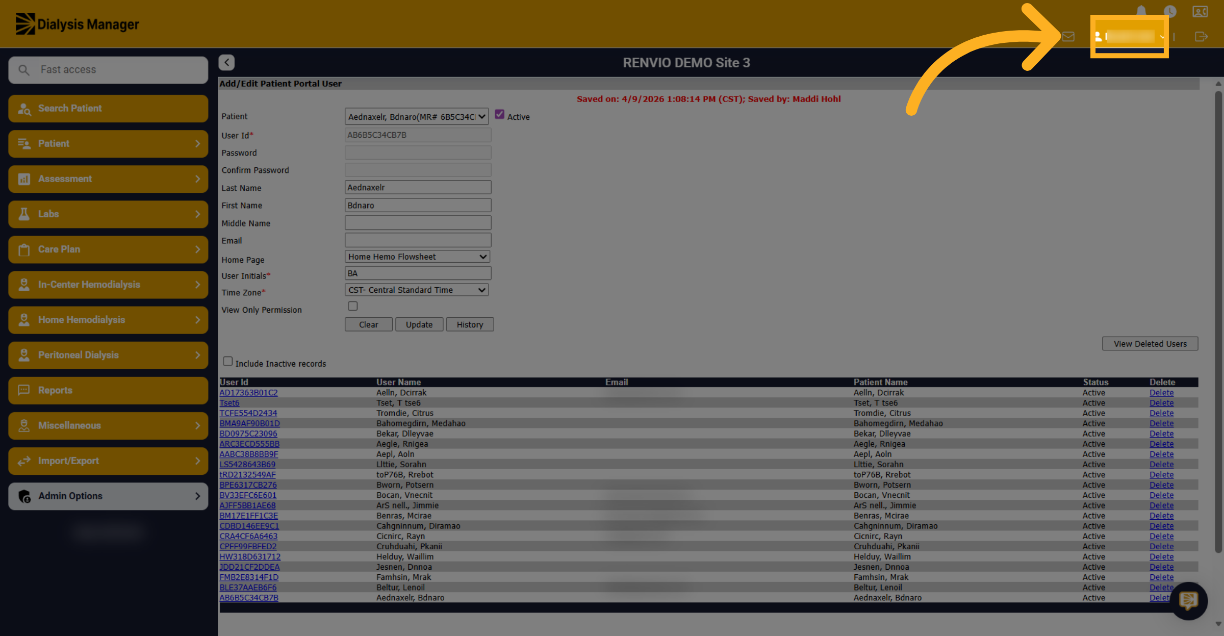 Select User Profile