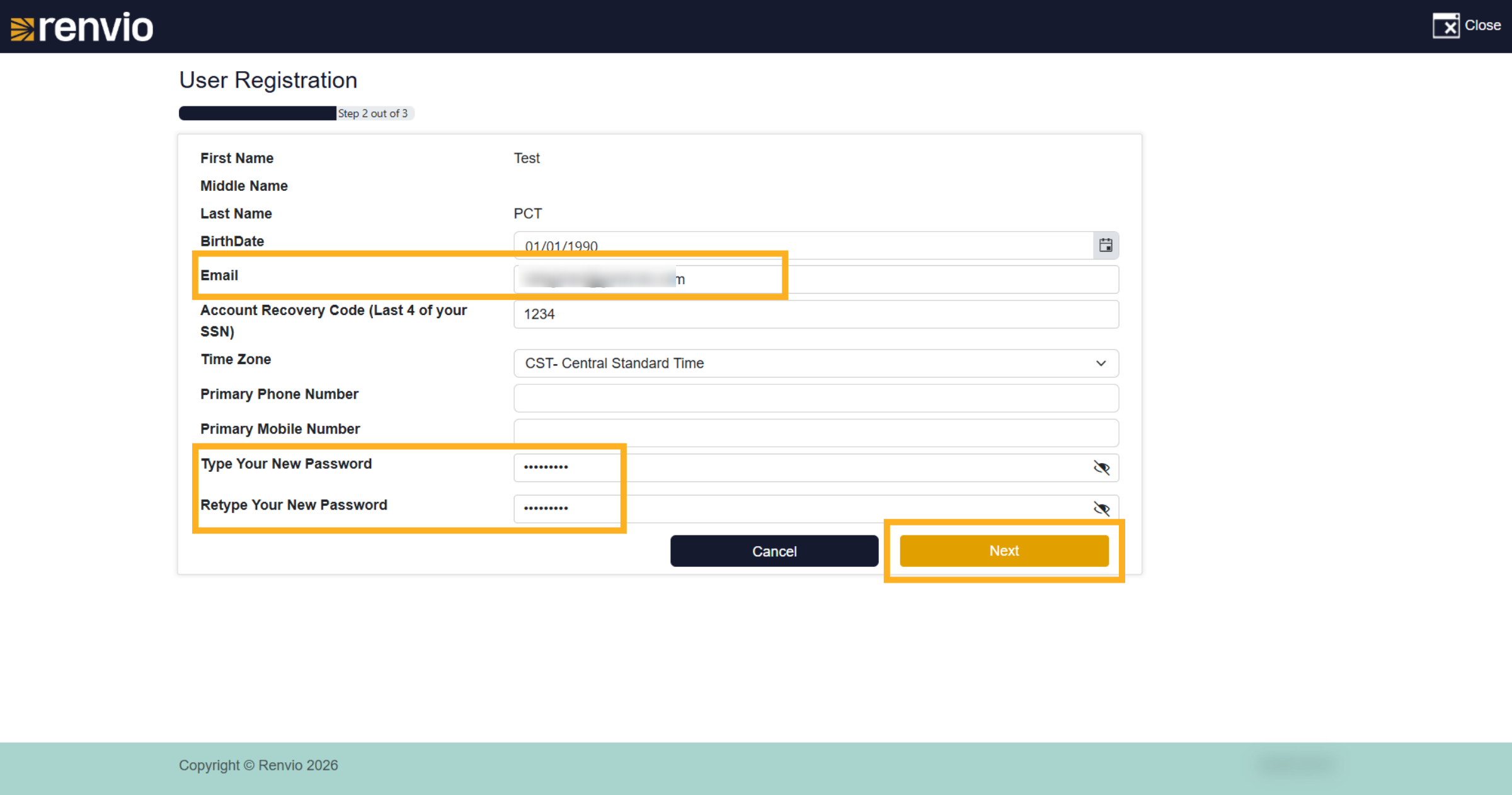 User Registration