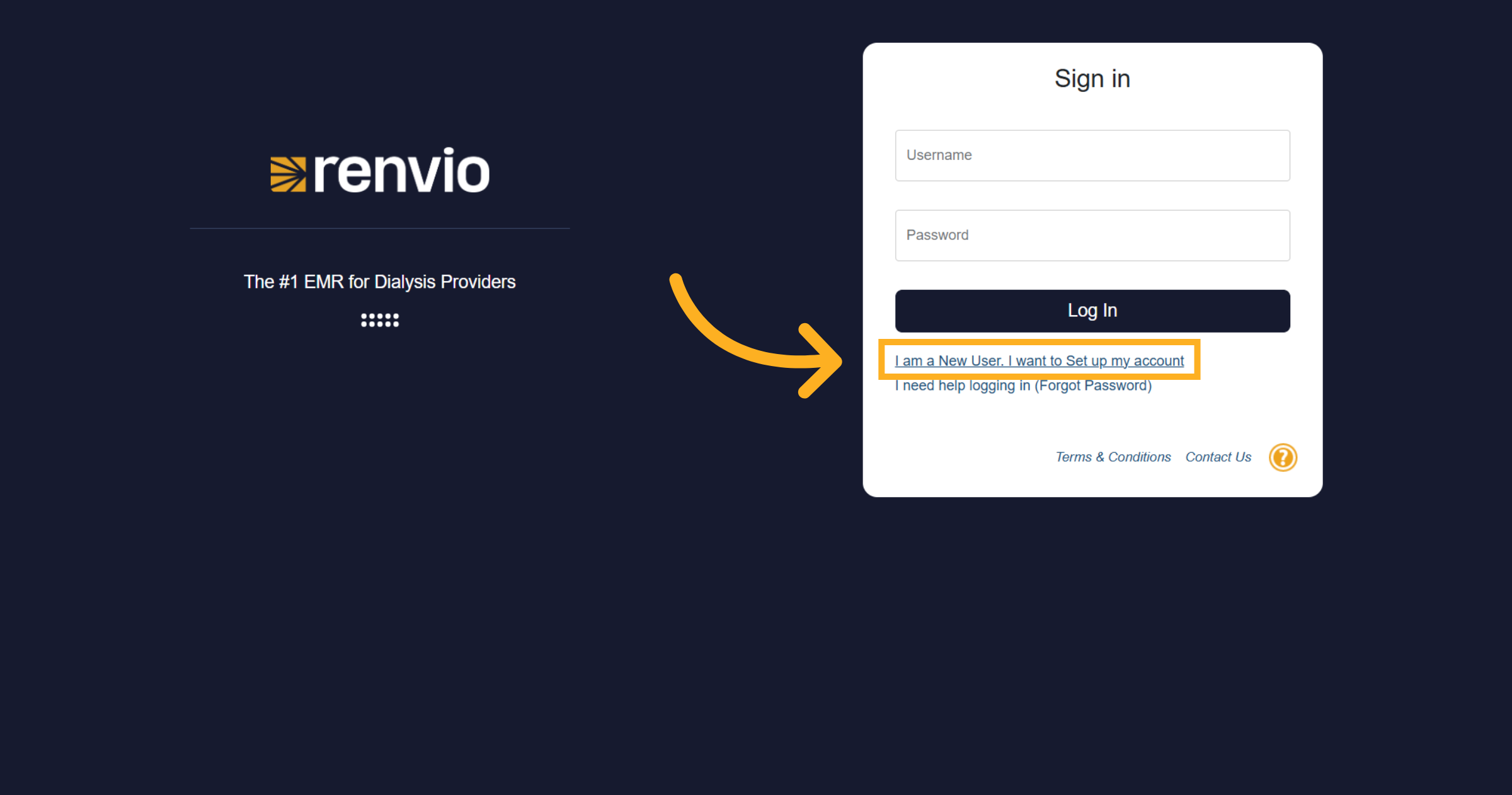 Select New User Setup