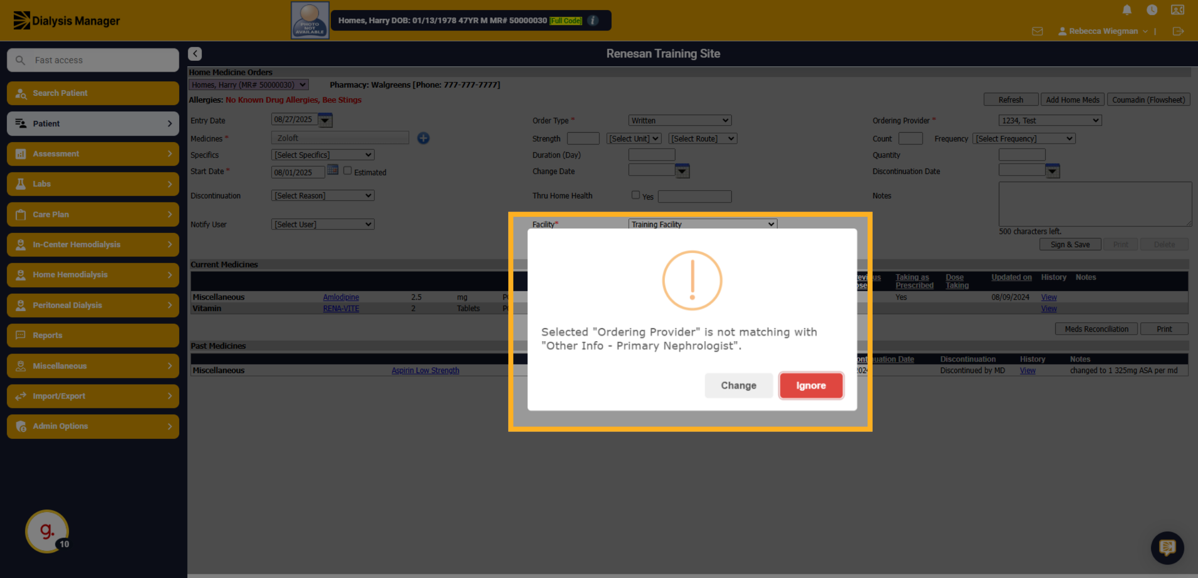 Click 'Ignore'