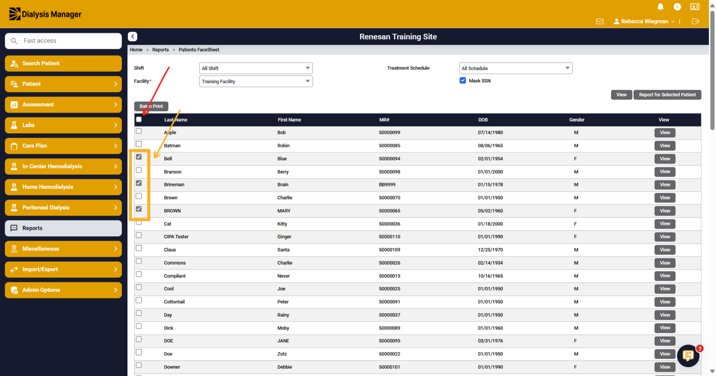 View Patient List