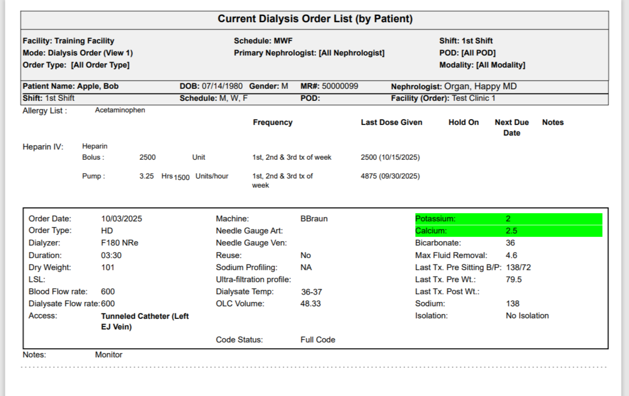 Dialysis Order (View 1)