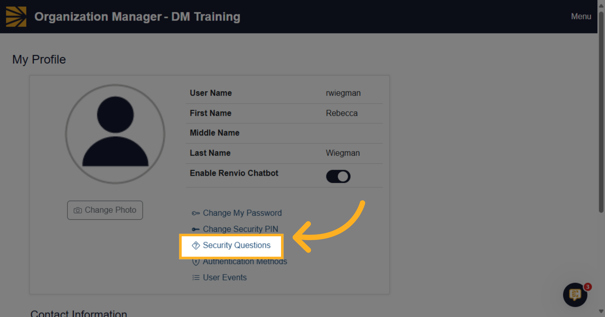 Security Questions